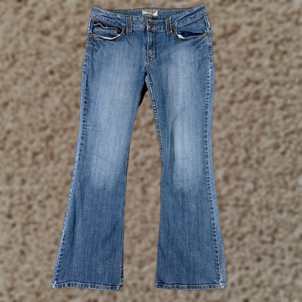 Vintage US Polo Assn Women's Jeans 15 Bootcut Blue Denim Cotton Mid Rise Classic Size 32 Girl Size 36" / US 14 / IT 50 - 1 Thumbnail
