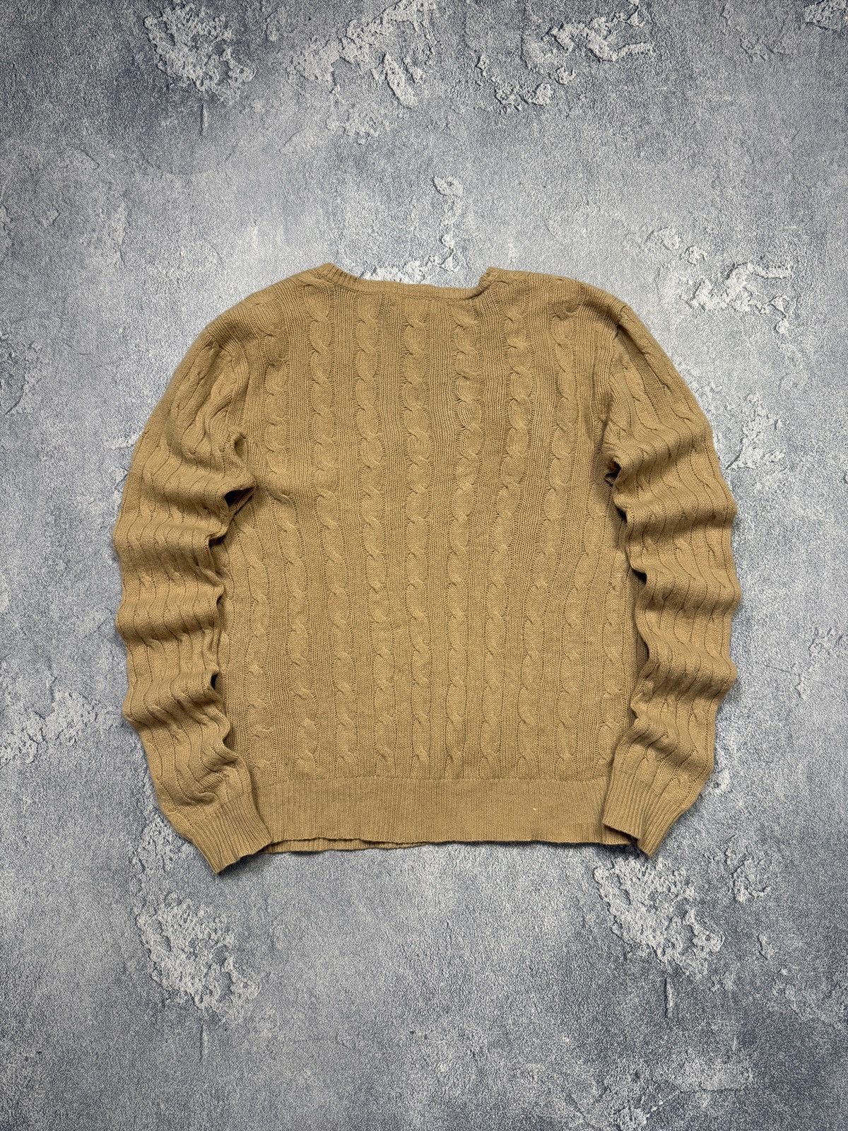 Polo Ralph Lauren Polo Ralph Lauren V-Neck Cable Knitwear Sweater Vintage Size US L / EU 52-54 / 3 - 8 Thumbnail