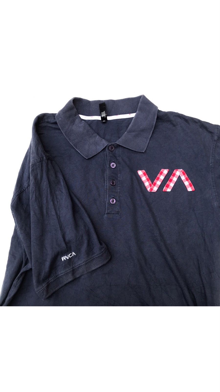 RVCA × Vintage Vintage Rvca Polo shirt Navy Blue Va Embroidered Logo Size US L / EU 52-54 / 3 - 10 Thumbnail