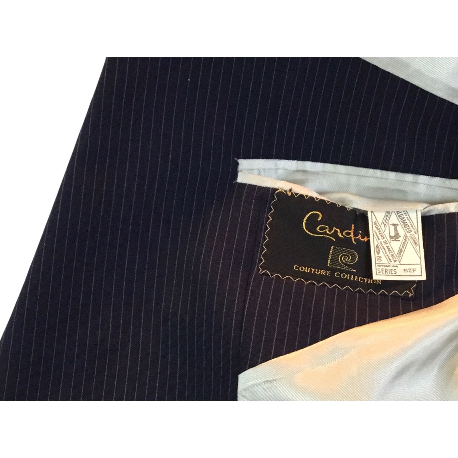 Other Cardin Couture Christian St. John Pinstripe Suit Coat Size 42R - 13 Thumbnail