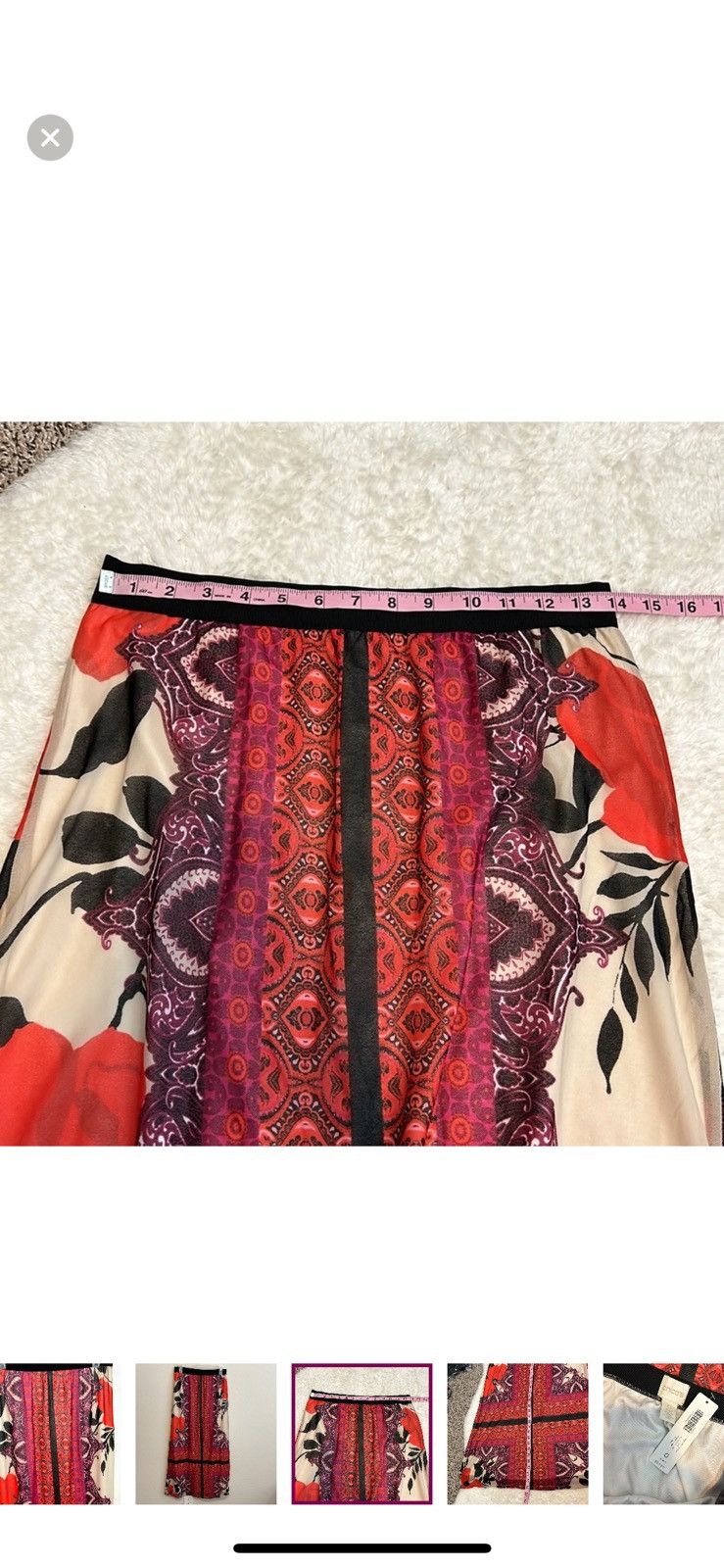 Chicos Chicos small mixed media print skirt Size 27" / US 4 / IT 40 - 4 Thumbnail