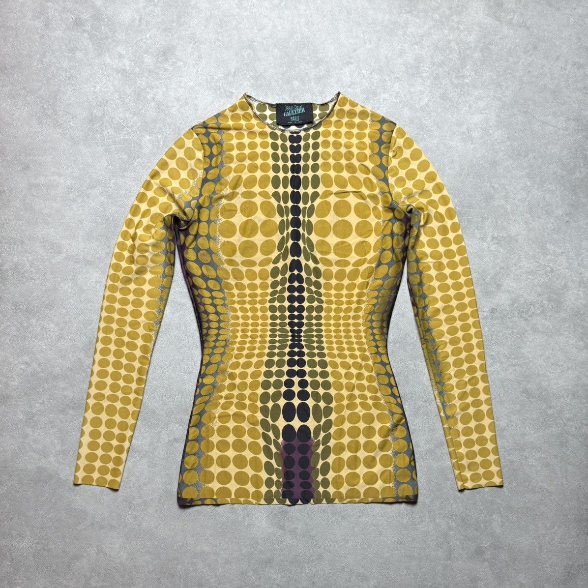 Jean Paul Gaultier × Vintage Vintage 1995 Jean Paul Gaultier Cyber Dot Mesh Top Size M / US 6-8 / IT 42-44 - 1 Thumbnail