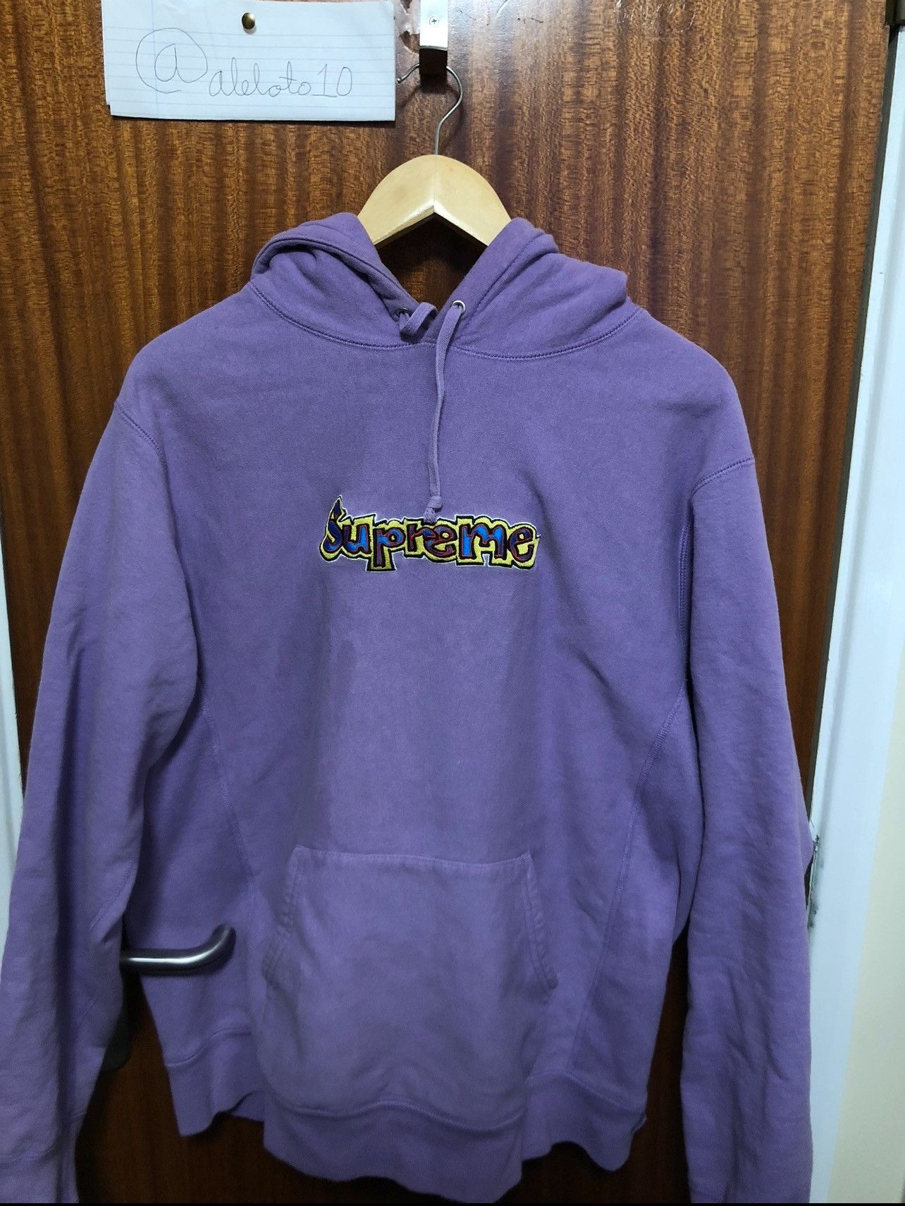 Supreme Supreme Gonz Logo Hoodie Purple – Size M Size US M / EU 48-50 / 2 - 1 Thumbnail