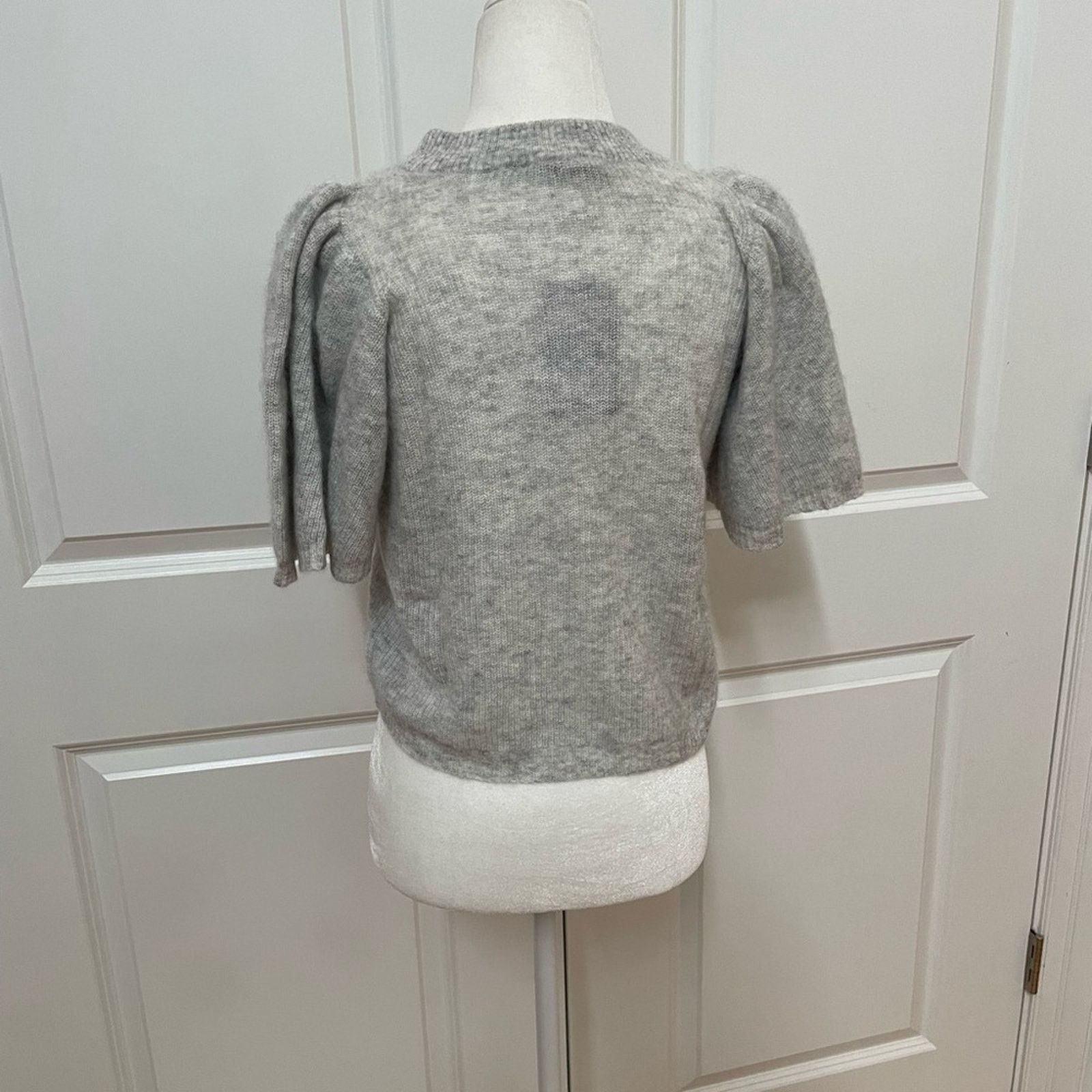 Autumn Cashmere Cashmere And Silk Blend Flare Sleeve Crew Neck Sweater Size XS / US 0-2 / IT 36-38 - 4 Thumbnail