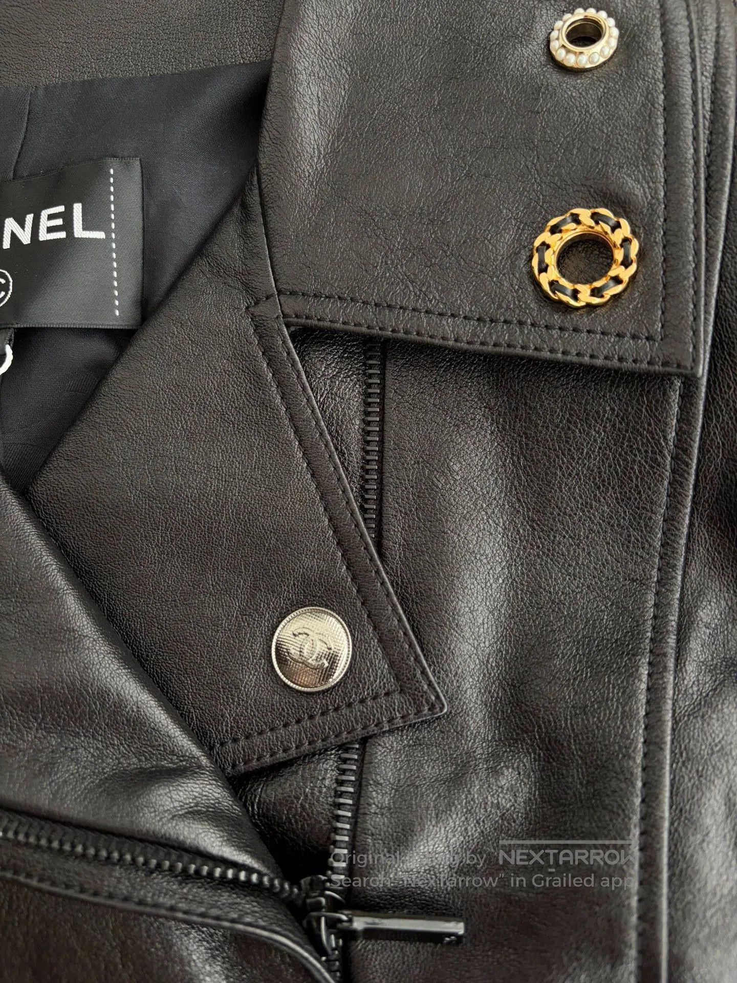 Chanel Chanel 22p Leather Moto Jacket. Size US M / EU 48-50 / 2 - 3 Thumbnail