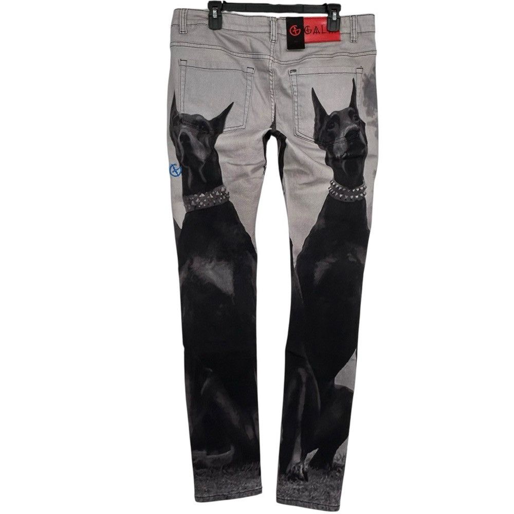 Other Gala Jeans NWT $180 Doberman Dog Graphic Gothic Streetwear Size US 36 / EU 52 - 12 Thumbnail
