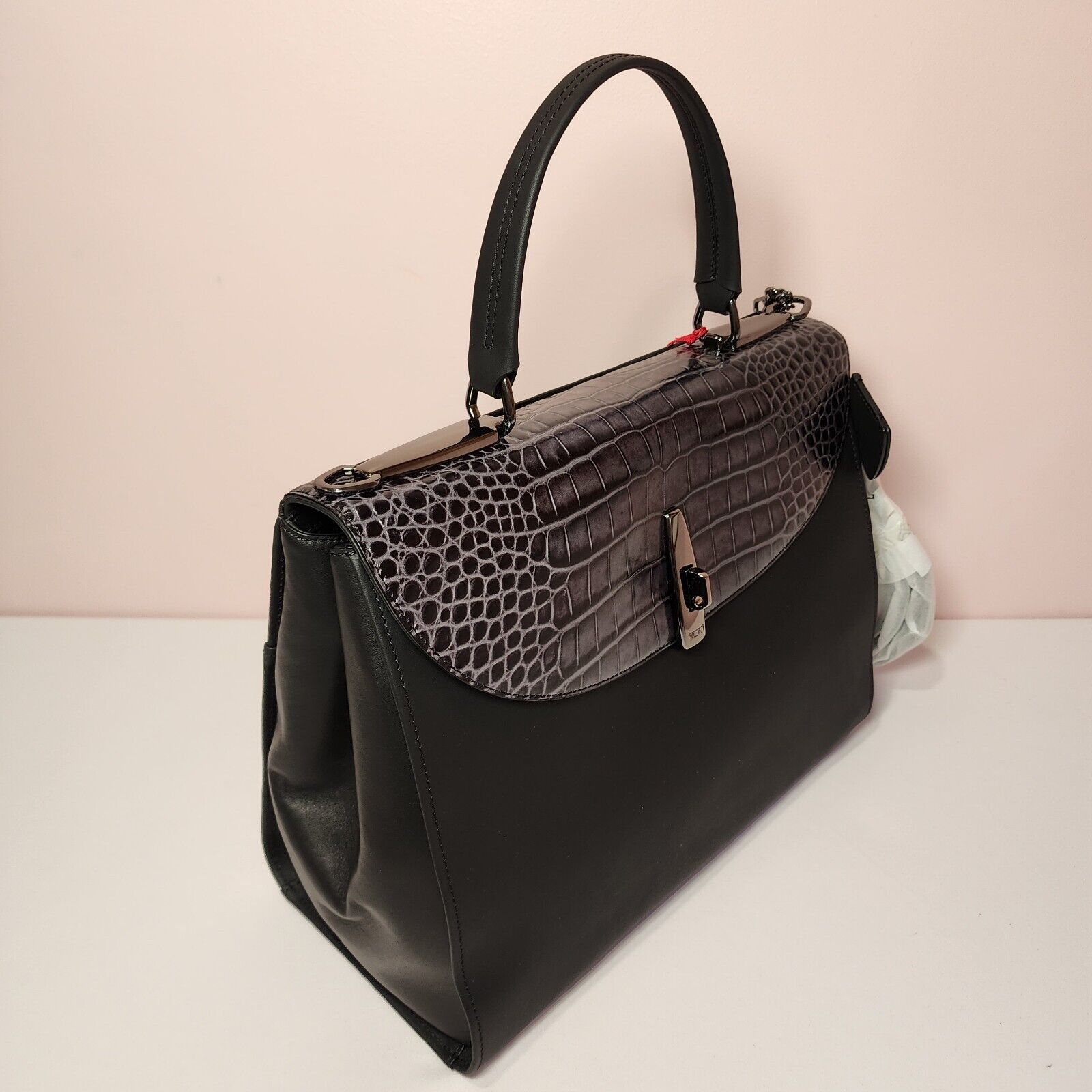 Tumi Tumi Mezzanine RIVERA Crocodile Embossed Leather Satchel Size ONE SIZE - 1 Thumbnail