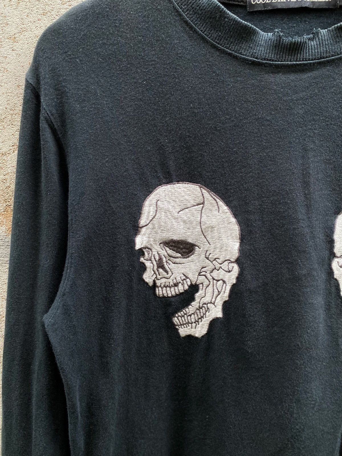 Cool Drive Strikes Skulls Flames Distressed Long Sleeve