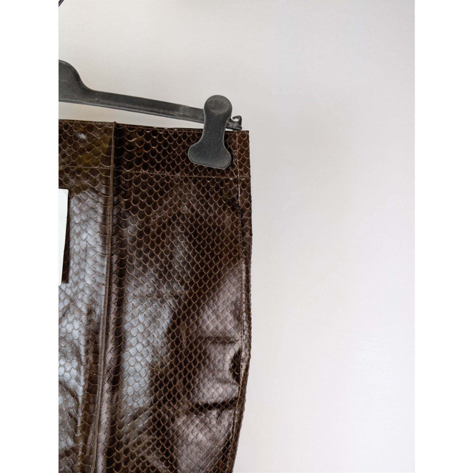 Bottega Veneta o1rshd1 Carved Leather Snake Trousers Pants in Nut Size US 32 / EU 48 - 4 Thumbnail