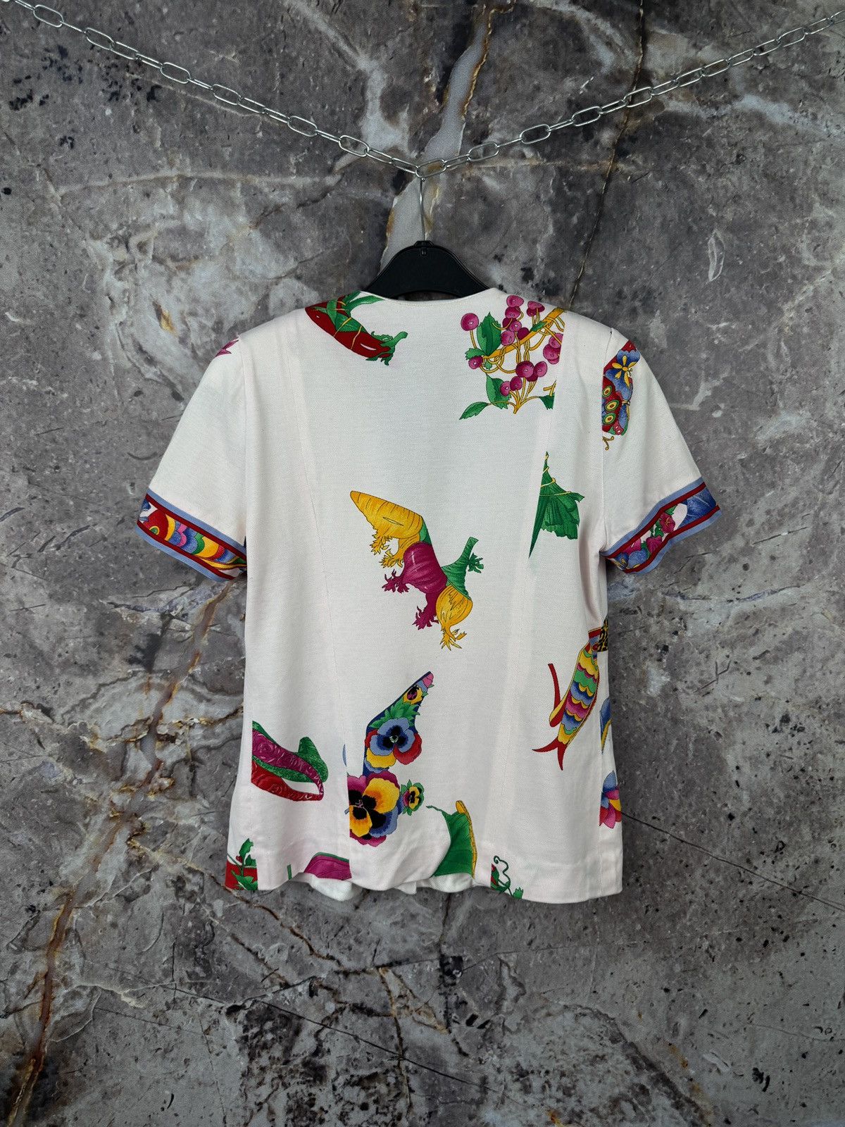 Emilio Pucci Women’s Leonardo Paris Vegatable Jacket With Short Sleeves Size L / US 10 / IT 46 - 12 Thumbnail