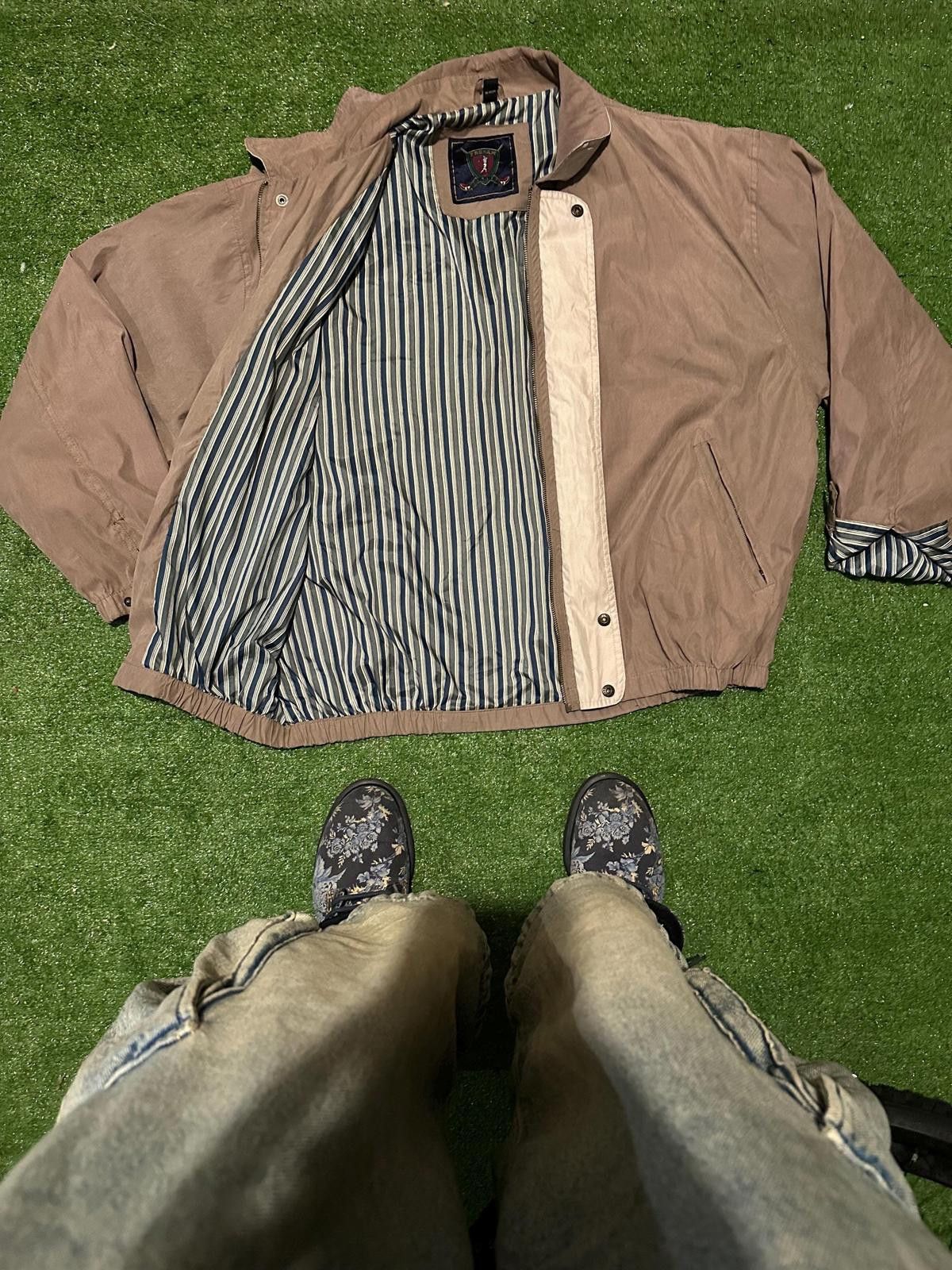 Unknown London Vintage Men's Casual Lightweight Jacket with Striped Lining Size ONE SIZE - 8 Thumbnail
