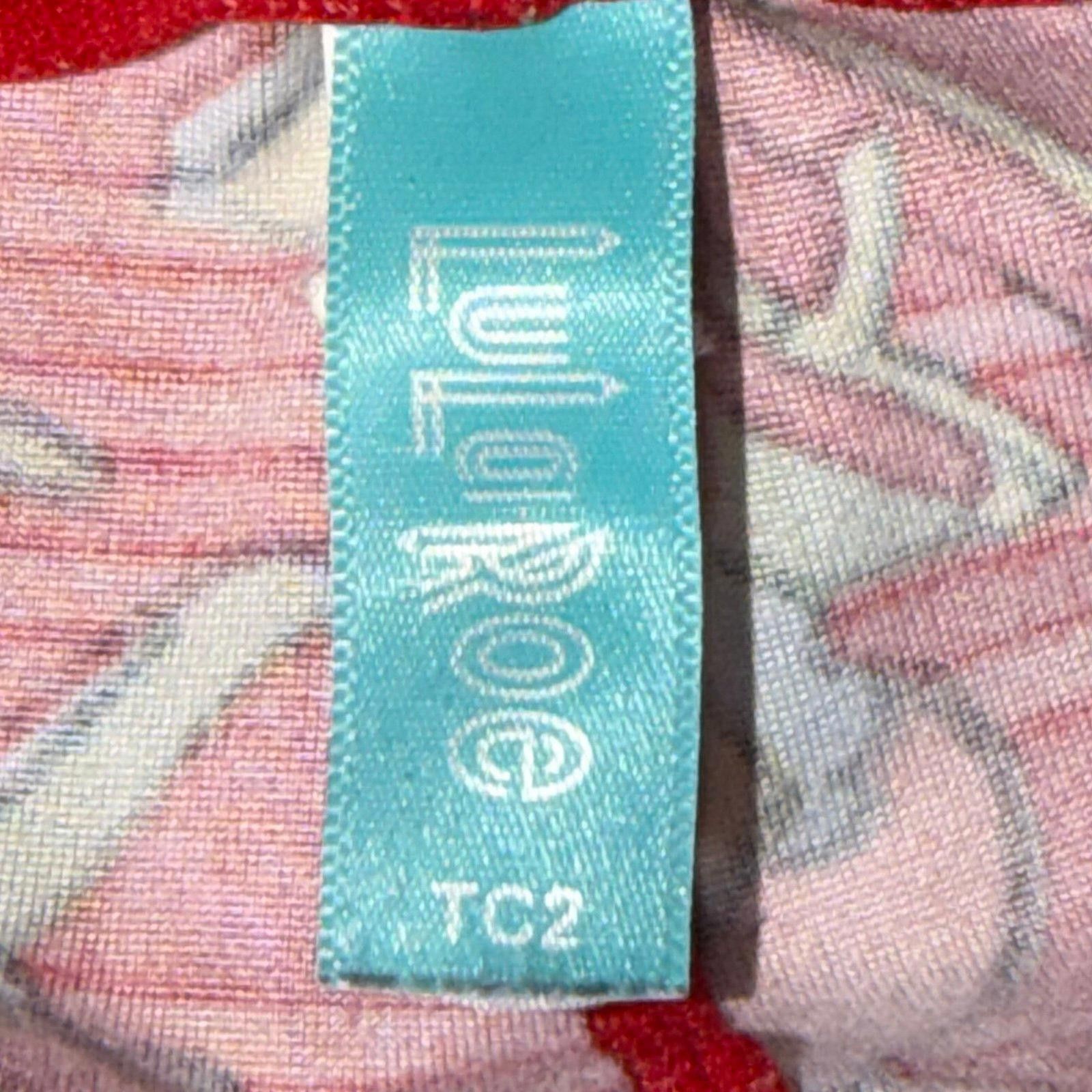 Other LuLaRoe TC2 Red Holiday Squirrel & Elf Print Leggings Size 42" / US 20 - 4 Thumbnail