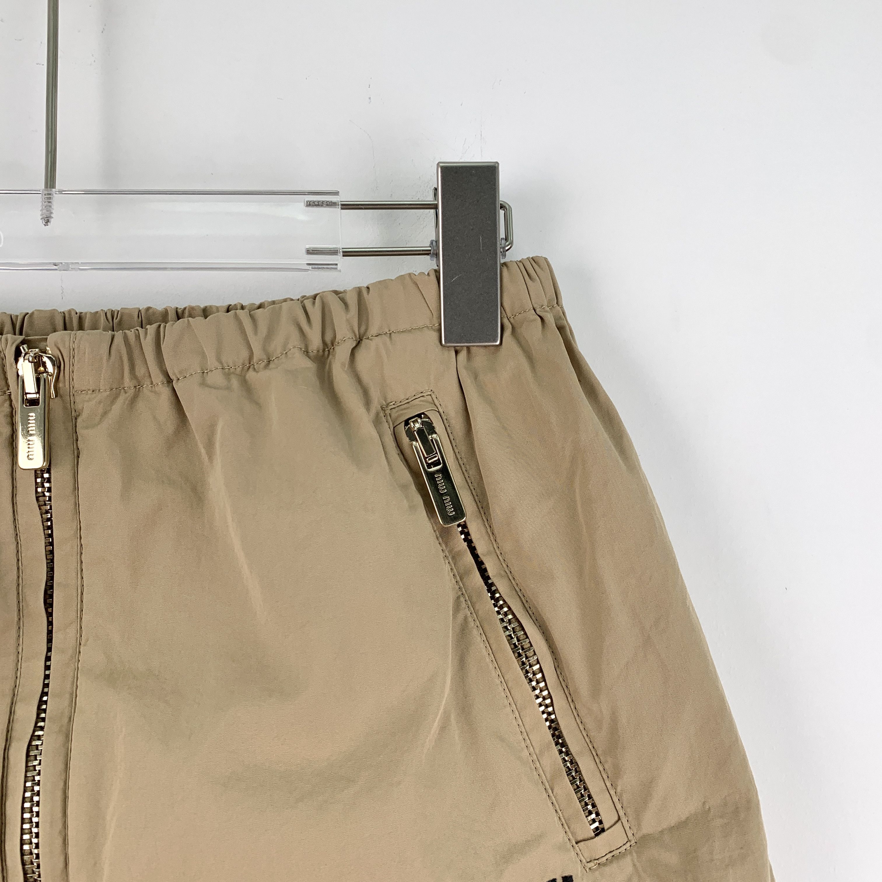 Miu Miu Miu Miu Brown Logo Cotton Casual Skirt 23 Edition (Size S) Size 38" / US 16 / IT 52 - 8 Thumbnail