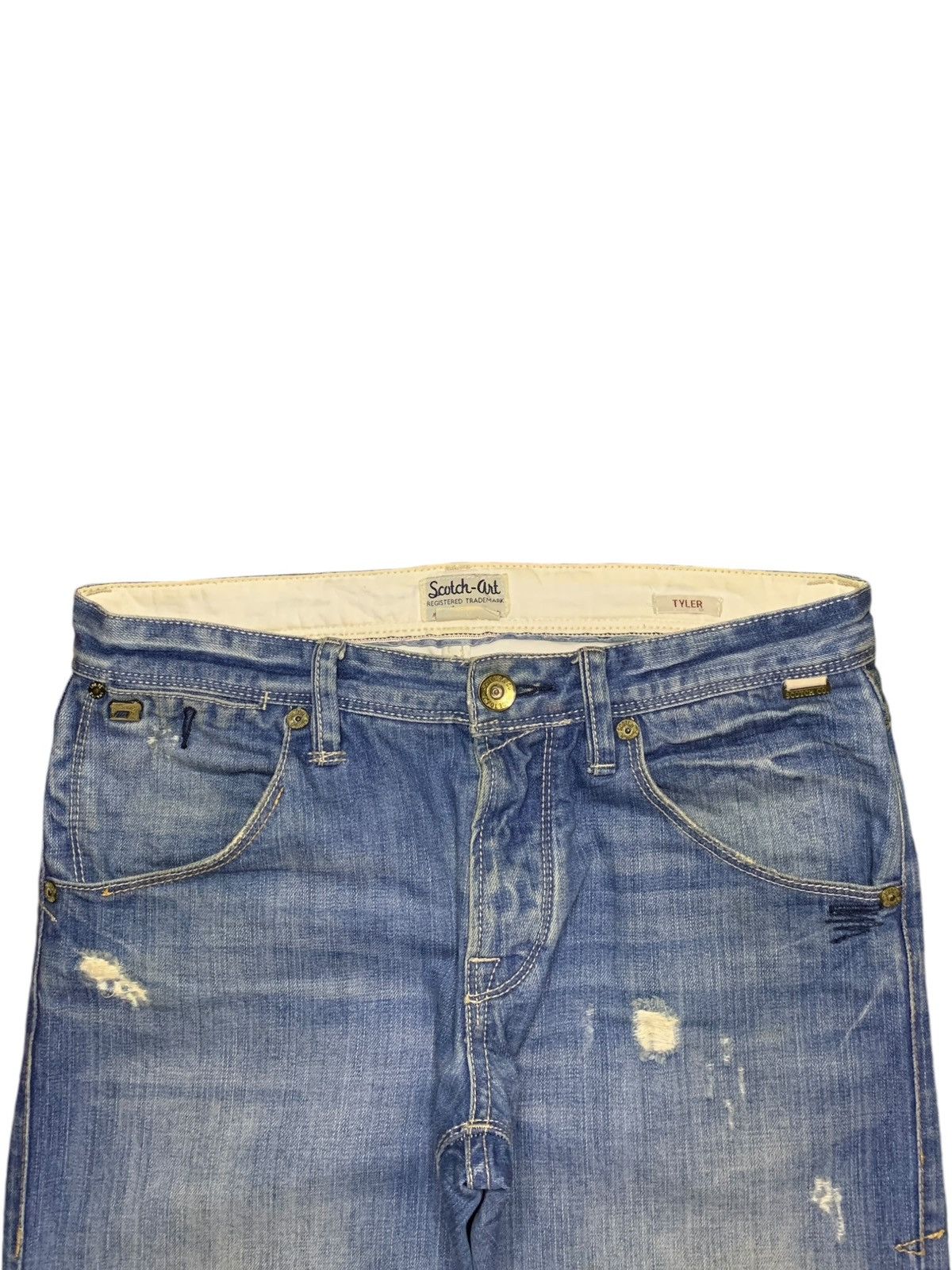 Japanese Brand Vintage Japanese Brand Faded Wash Buckle Back Jeans Size US 33 - 4 Thumbnail