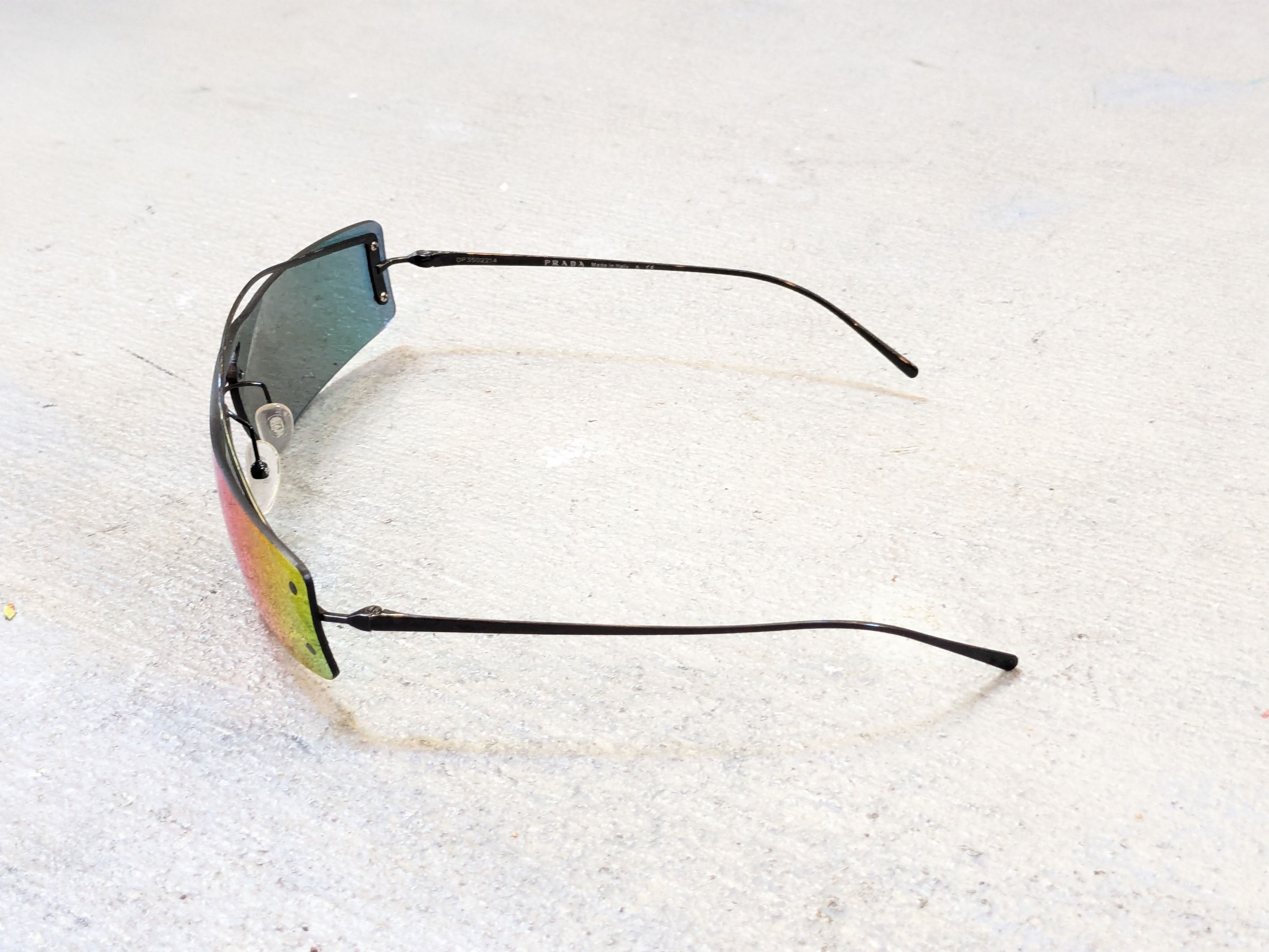 Prada Prada Sunglasses SPR61V Rainbow Mirrored Wire Rimless Size ONE SIZE - 8 Thumbnail