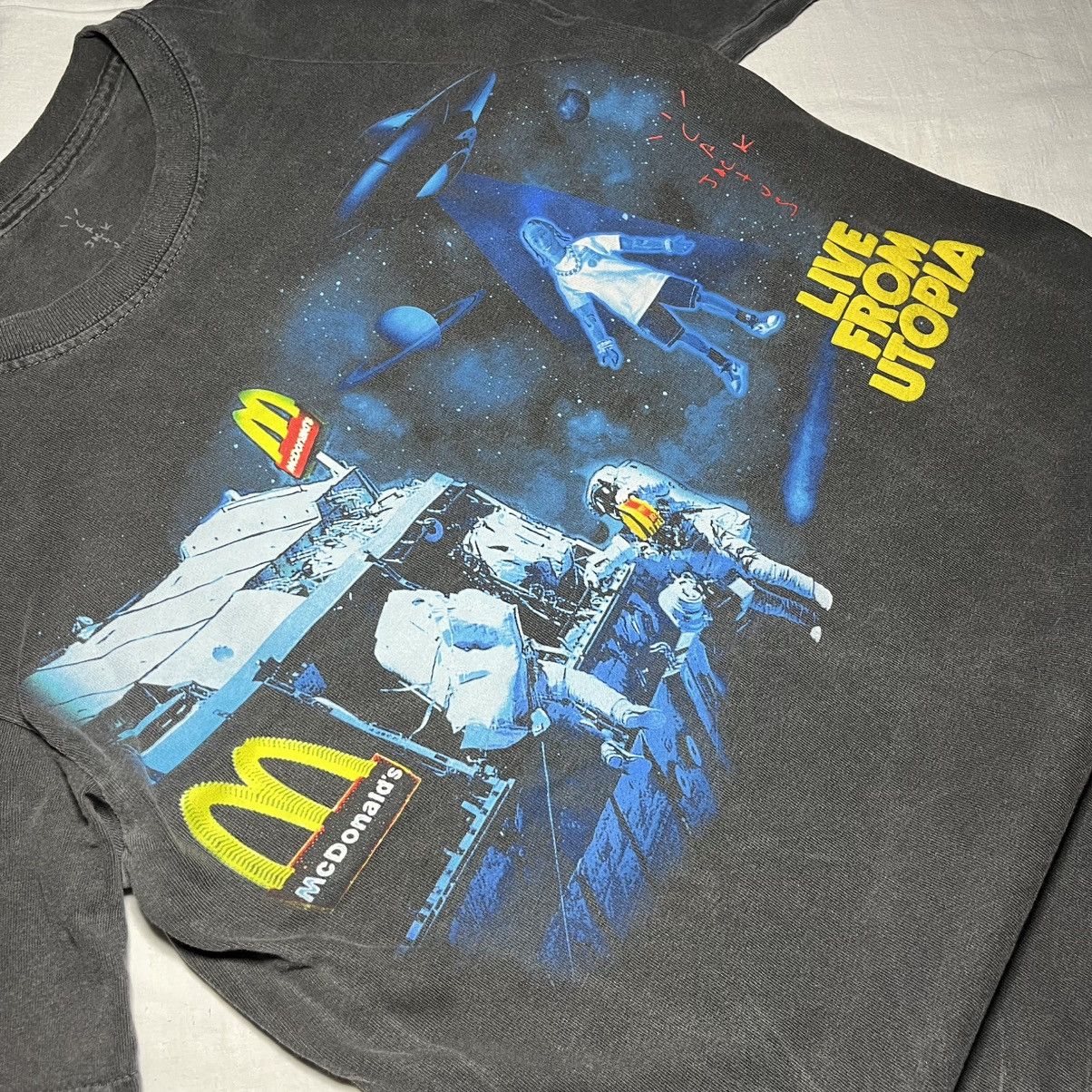 Travis Scott Travis Scott x McDonald’s Live From Utopia Grey T-Shirt Size US S / EU 44-46 / 1 - 4 Thumbnail
