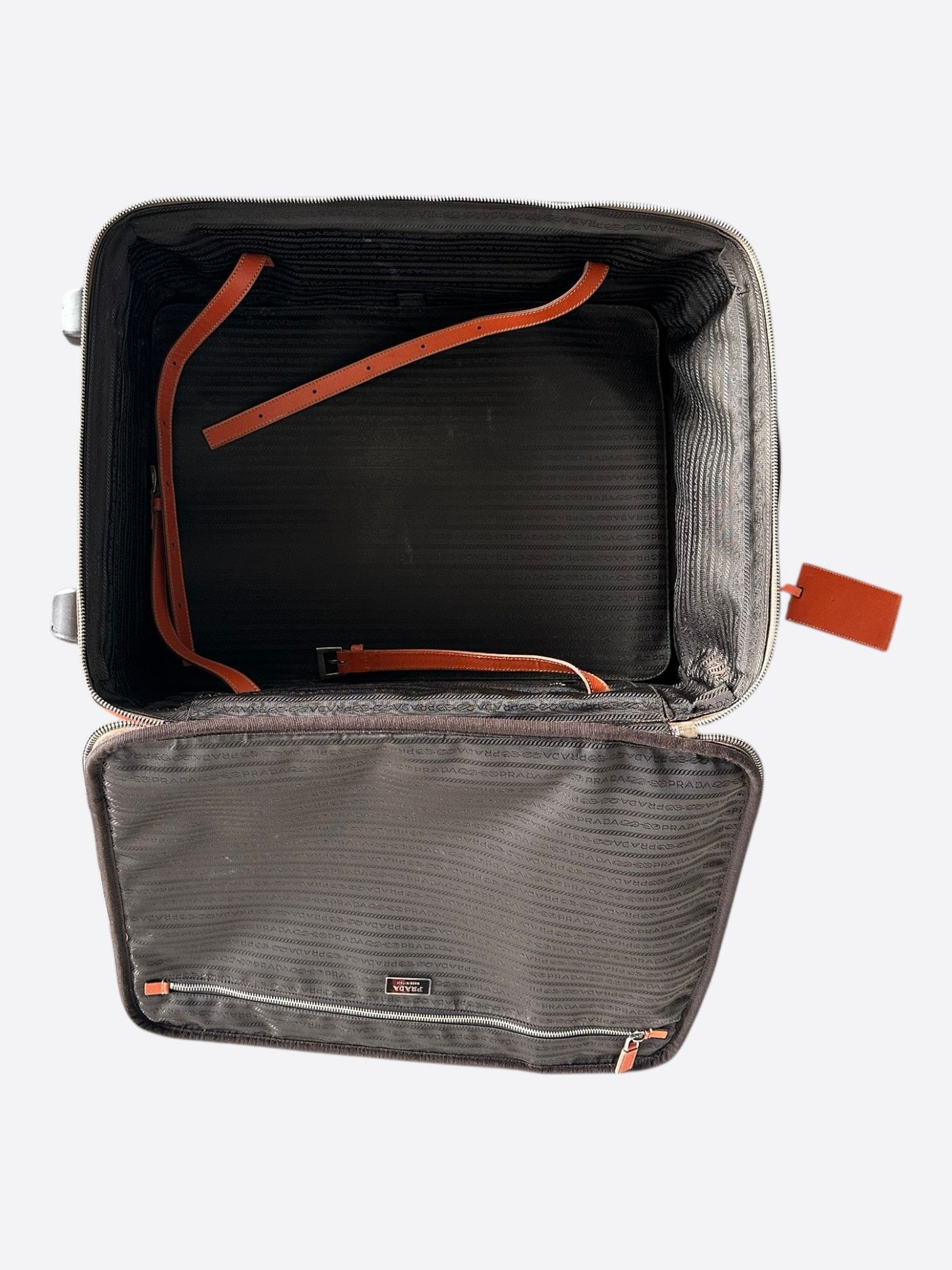 Prada Prada Orange Saffiano Carry-On Suitcase Size ONE SIZE - 5 Thumbnail