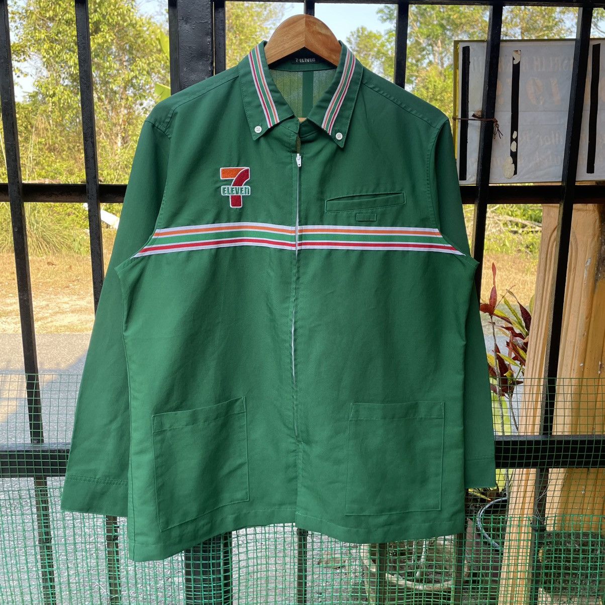 Japanese Brand 🔥🇯🇵Seven Eleven Big Logo Full Zipper Uniform Work Shirts Size US M / EU 48-50 / 2 - 5 Thumbnail
