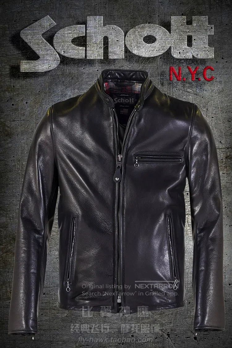 Schott Schott NYC 530 Brown Motorcycle Leather Jacket Size US L / EU 52-54 / 3 - 1 Thumbnail