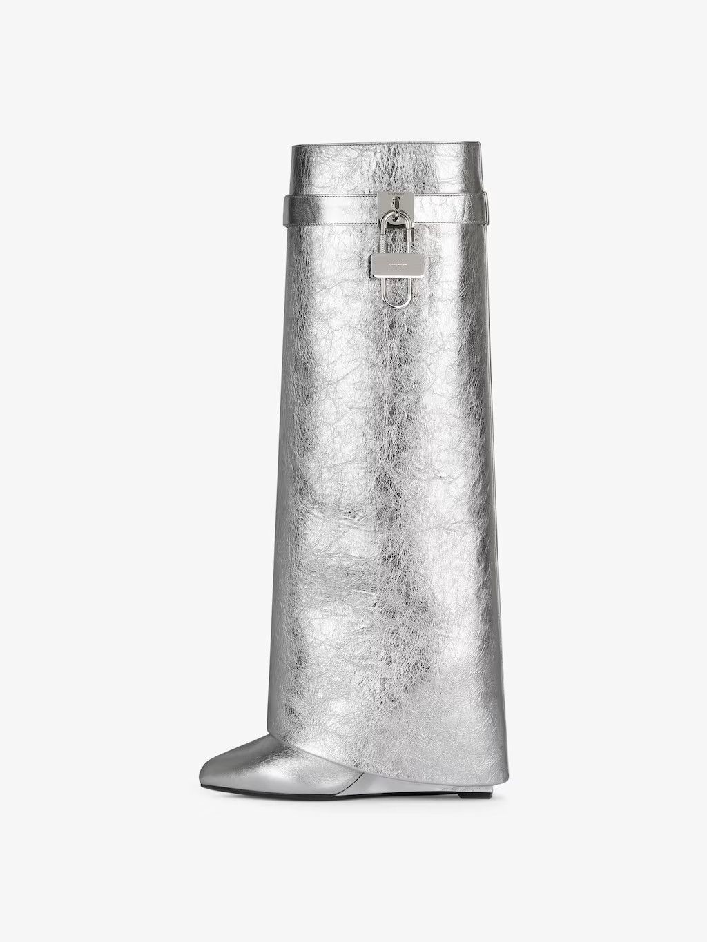 Givenchy o1srvl11e0125 Shark Lock Boots in Silver Size US 7 / IT 37 - 3 Thumbnail