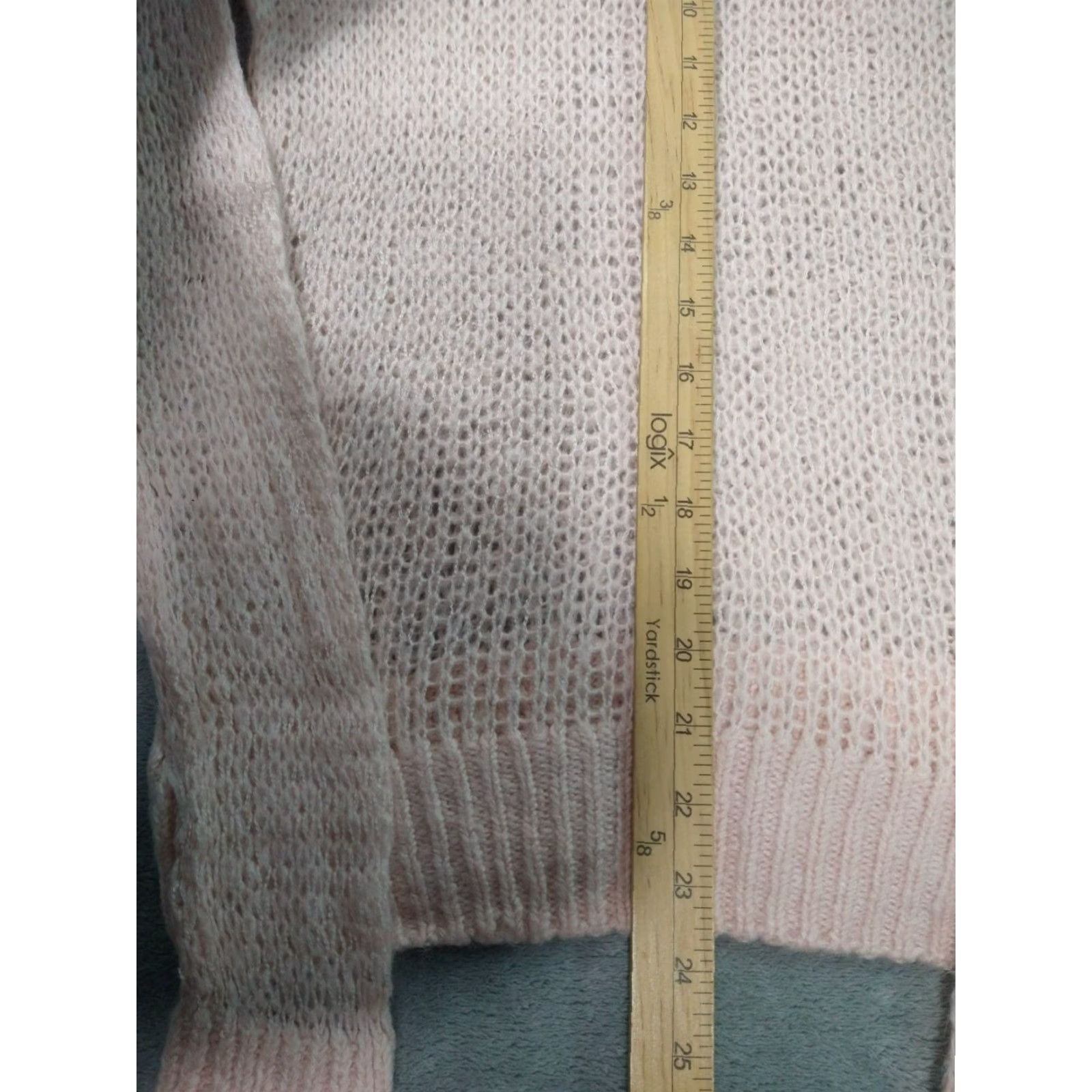 Abercrombie & Fitch Abercrombie Fitch Sweater Womens Small Pink Open Knit Lagenlook Beachy Coastal Size S / US 4 / IT 40 - 3 Thumbnail