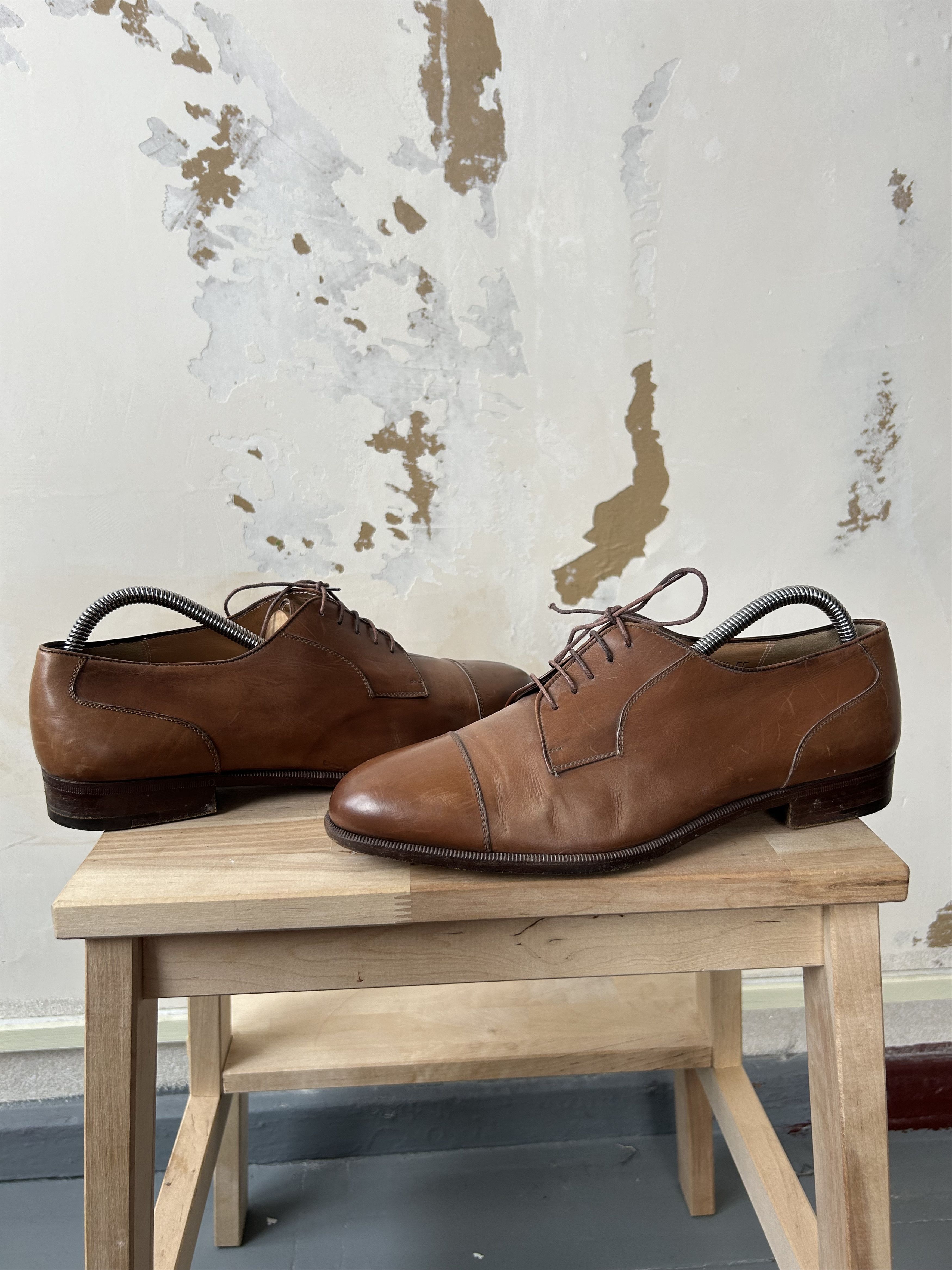 Salvatore Ferragamo NIB FERRAGAMO CORIAN BROWN TAN BROGUE  display picture 3