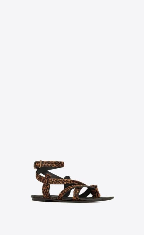 Saint Laurent Paris o1bcso1str1124 Culver Sandals in Leopard Size US 7 / IT 37 - 2 Thumbnail