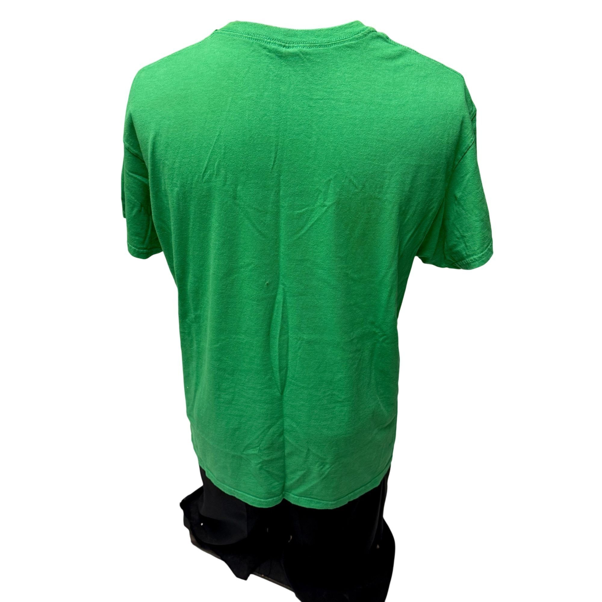 Vtg Green Irish Lucky DOUBLE RAINBOW T Shirt L