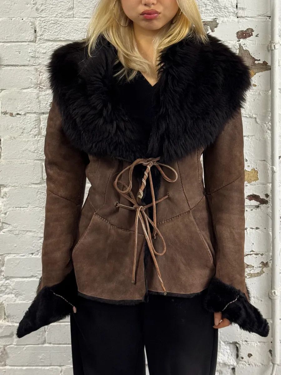 Roberto Cavalli 2000s Roberto Cavalli Brown Shearling Jacket Size M / US 6-8 / IT 42-44 - 1 Thumbnail