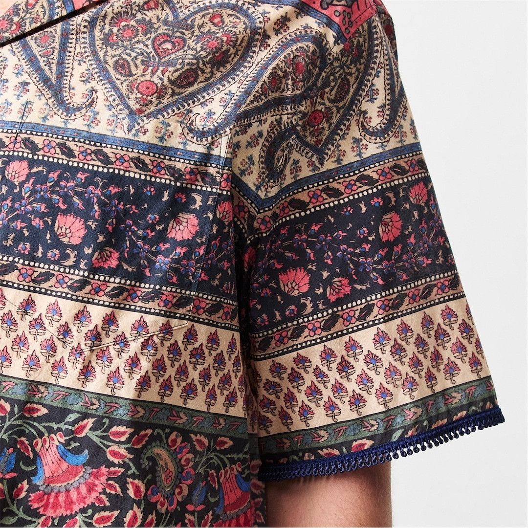Valentino o1g2r1mq0526 Val Camicia Short Sleeve Bowling Shirt Size US M / EU 48-50 / 2 - 5 Thumbnail