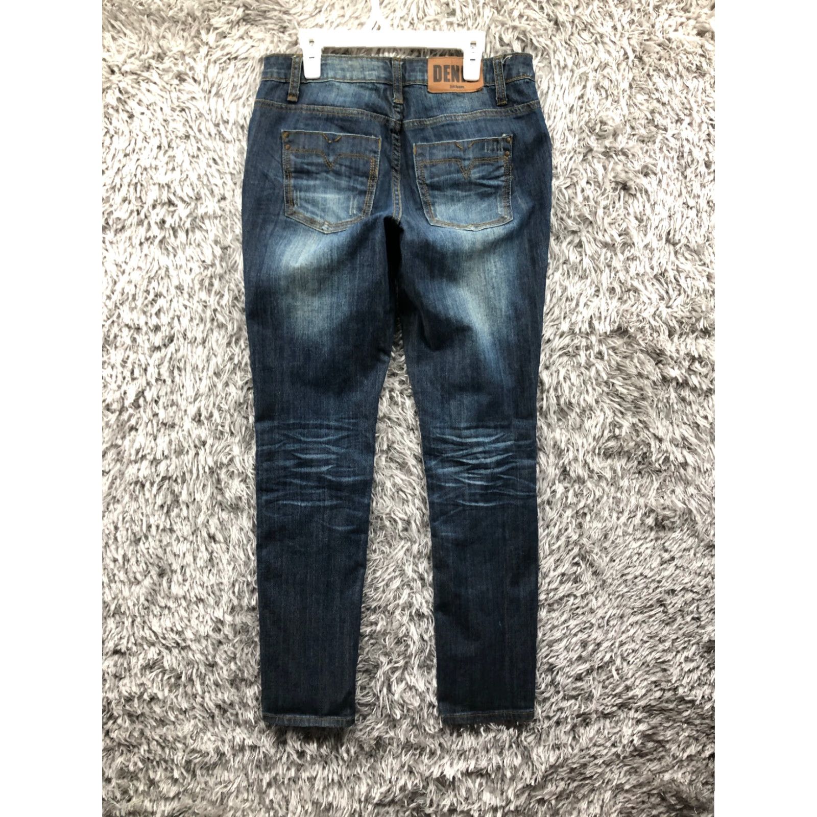 Denime VINTAGE: No ZCO Jeans Size 9 Juniors Mid Rise Dark Wash Blue Denim Skinny Women Size 30" / US 8 / IT 44 - 5 Thumbnail