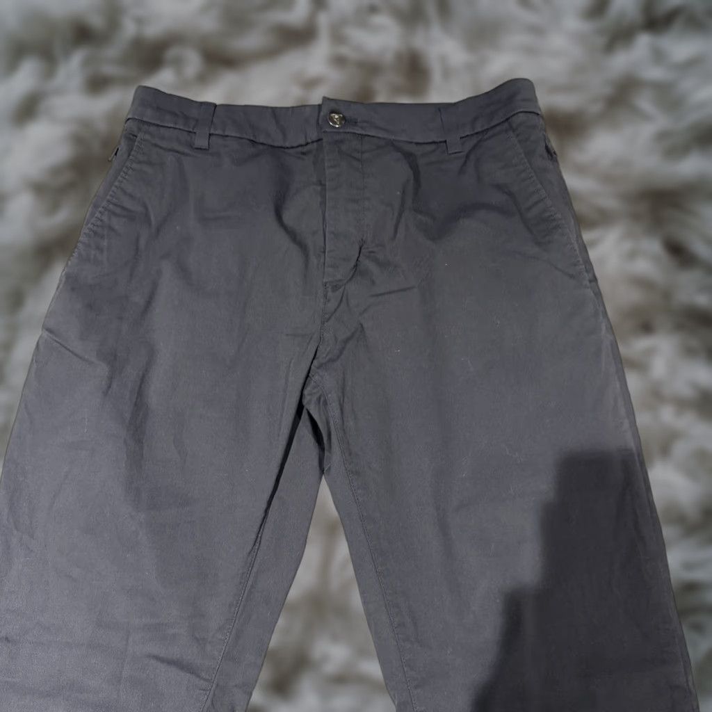 Vintage Bird Dogs Pants Men Navy Blue Chino Lined Stretch Pockets Regular 32x30 Flat Front Tapered Zipper Button Size US 31 - 1 Thumbnail