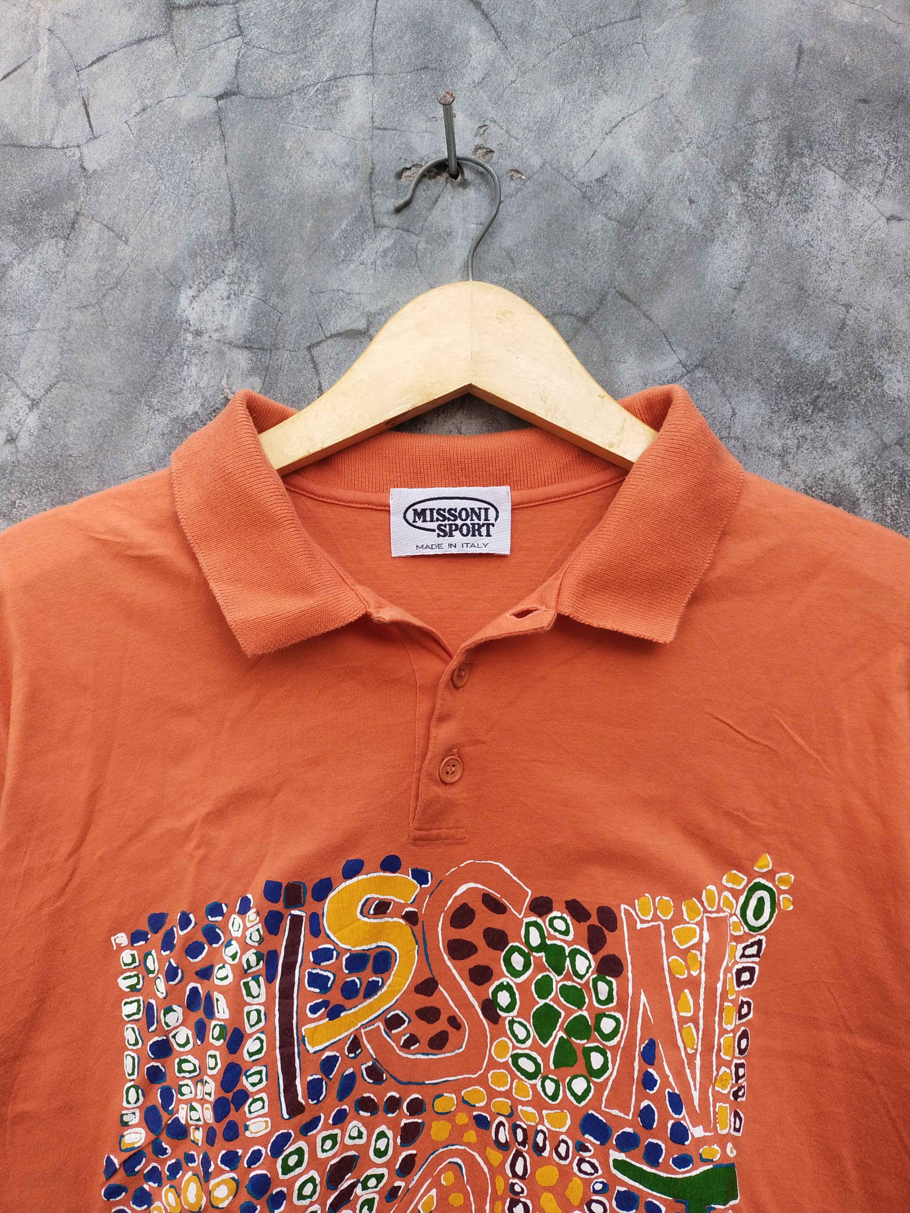 Missoni Vintage Missoni Sport Graphic Polo Shirt Size US M / EU 48-50 / 2 - 4 Thumbnail