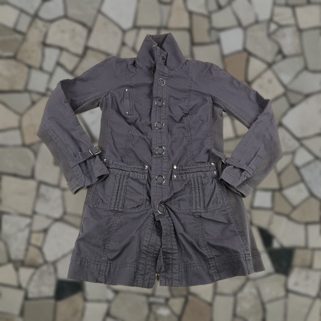 Free People VINTAGE Free People Women's Military Jacket Long Boho Gray Size 8 Outdoor Utility Size M / US 6-8 / IT 42-44 - 1 Thumbnail