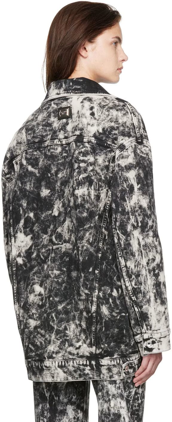 Dolce & Gabbana o1y0825 Denim Jacket in Black/White Size XS / US 0-2 / IT 36-38 - 3 Thumbnail