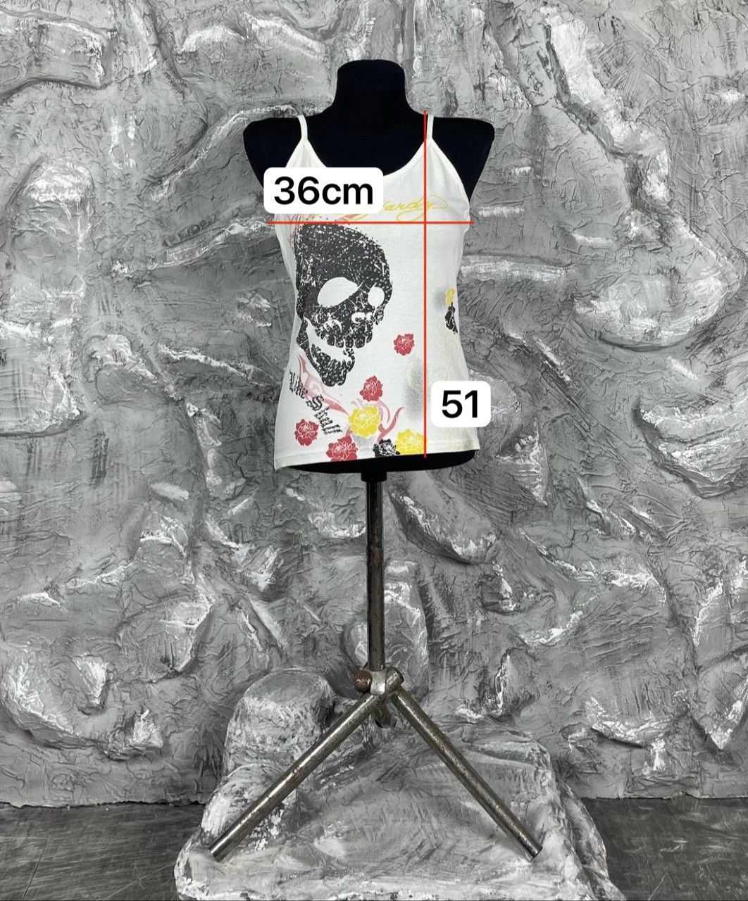 Ed Hardy ED HARDY VINTAGE Y2K TANK TOP RHINESTONES SKULL PRINT Size M / US 6-8 / IT 42-44 - 9 Thumbnail