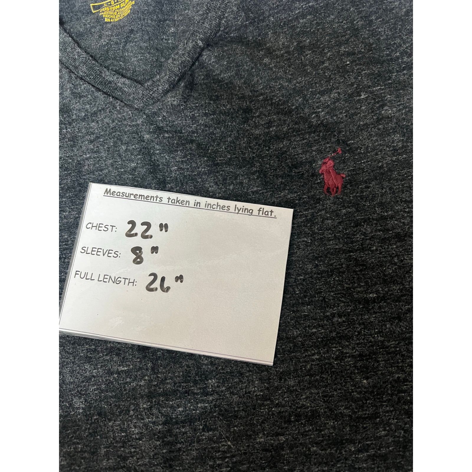 Polo Ralph Lauren Polo Ralph Lauren Custom Slim Fit V-Neck Heather Gray Large Size US L / EU 52-54 / 3 - 5 Thumbnail
