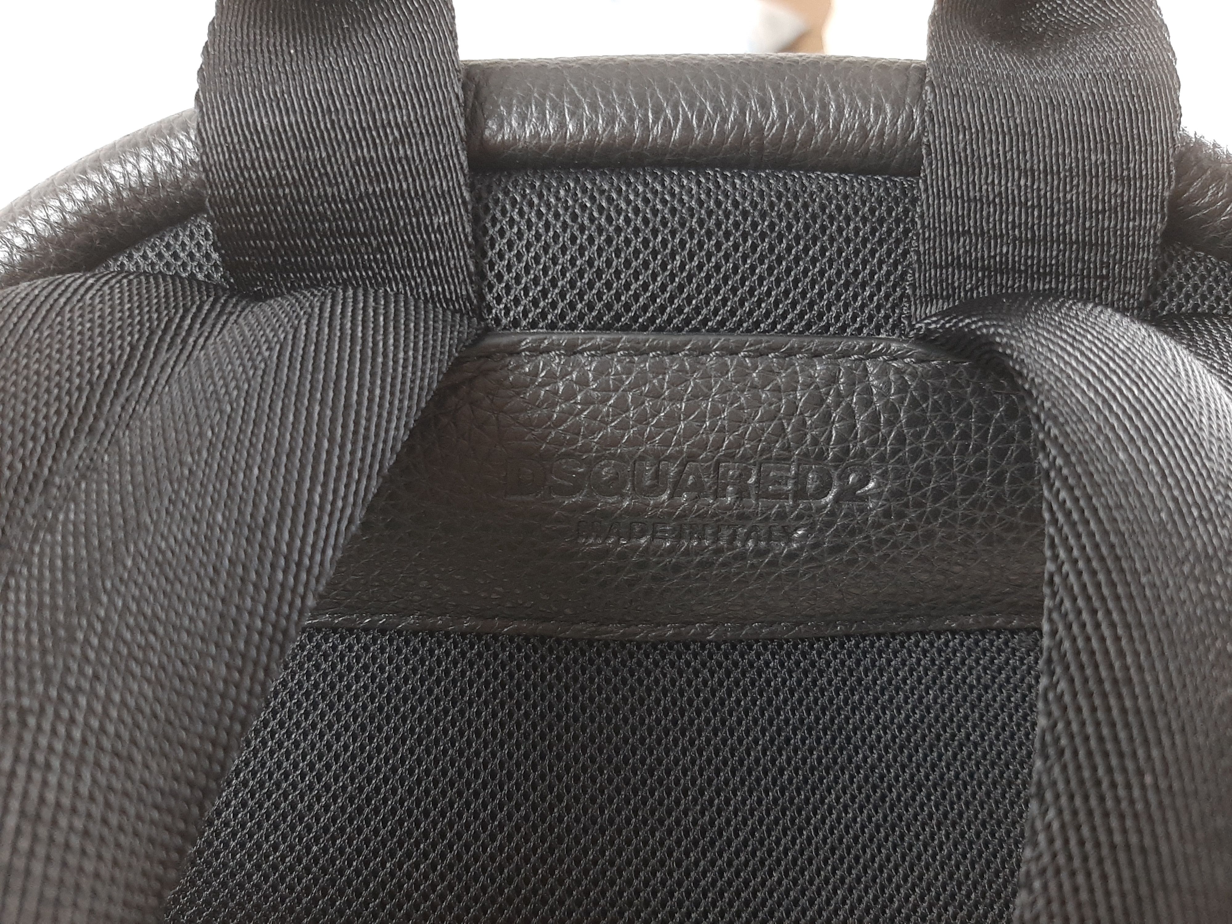Dsquared2 Dsquared2 Leather Backpack Black Men's One Size Logo Size ONE SIZE - 12 Thumbnail