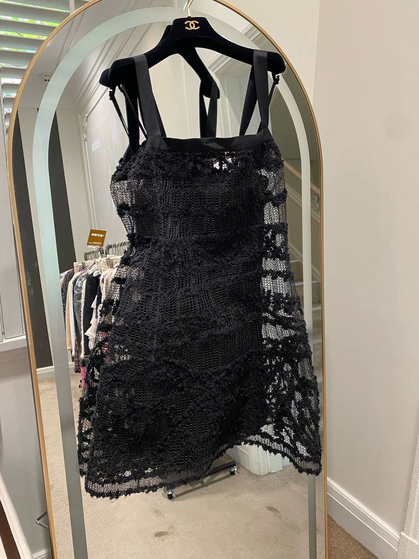 Chanel Chanel 25s Black Lace Double Dress Size US M / EU 48-50 / 2 - 1 Thumbnail