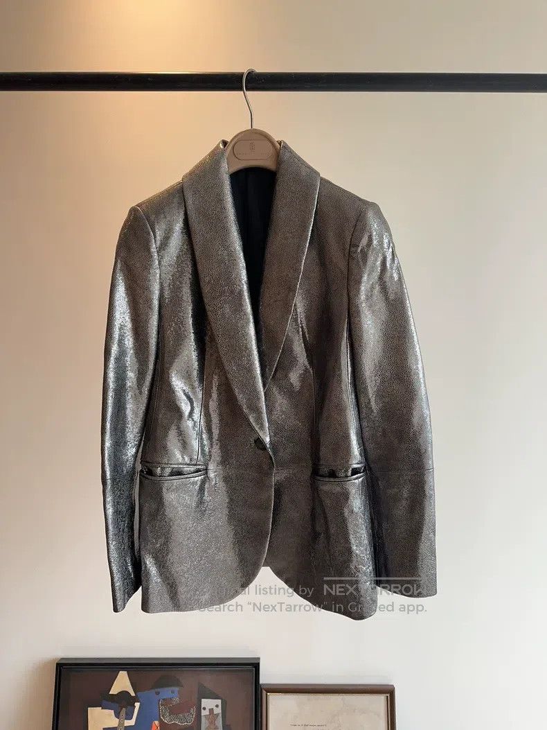Brunello Cucinelli Brunello Cucinelli Superb Leather Jacket Size XS / US 0-2 / IT 36-38 - 2 Thumbnail