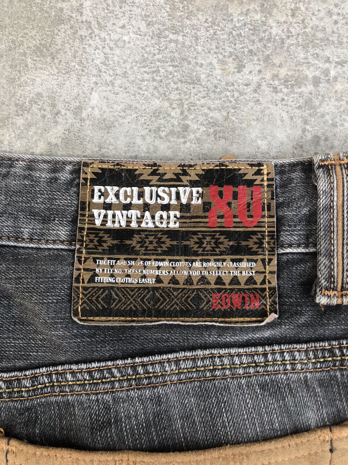 If Six Was Nine Japanese Edwin XV Flared Jeans Distressed Jeans Navajo Style Size US 33 - 16 Thumbnail