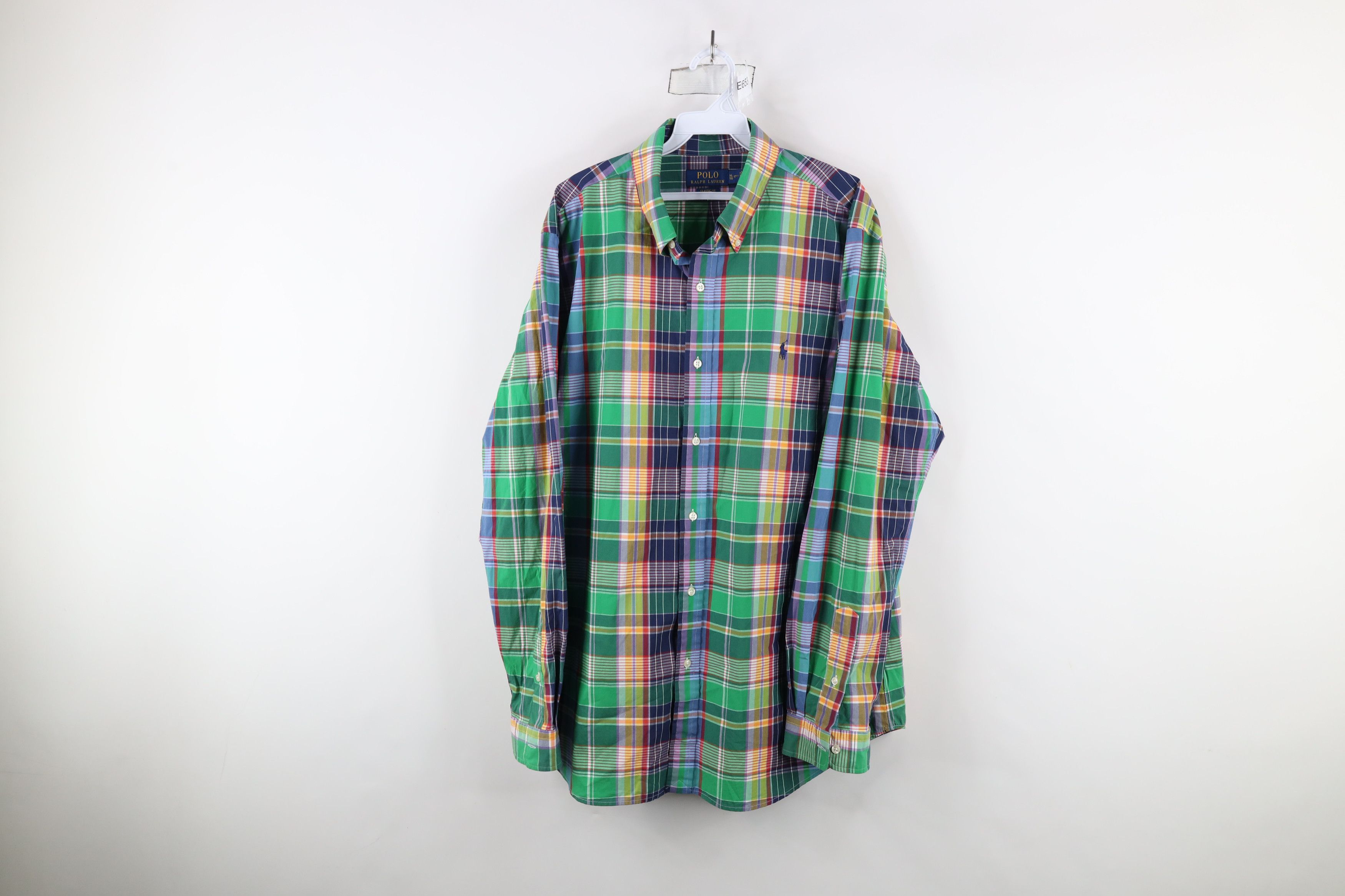 Ralph Lauren × Vintage Vintage Ralph Lauren Madras Plaid Rainbow Button Down Shirt Size US XL / EU 56 / 4 - 1 Thumbnail