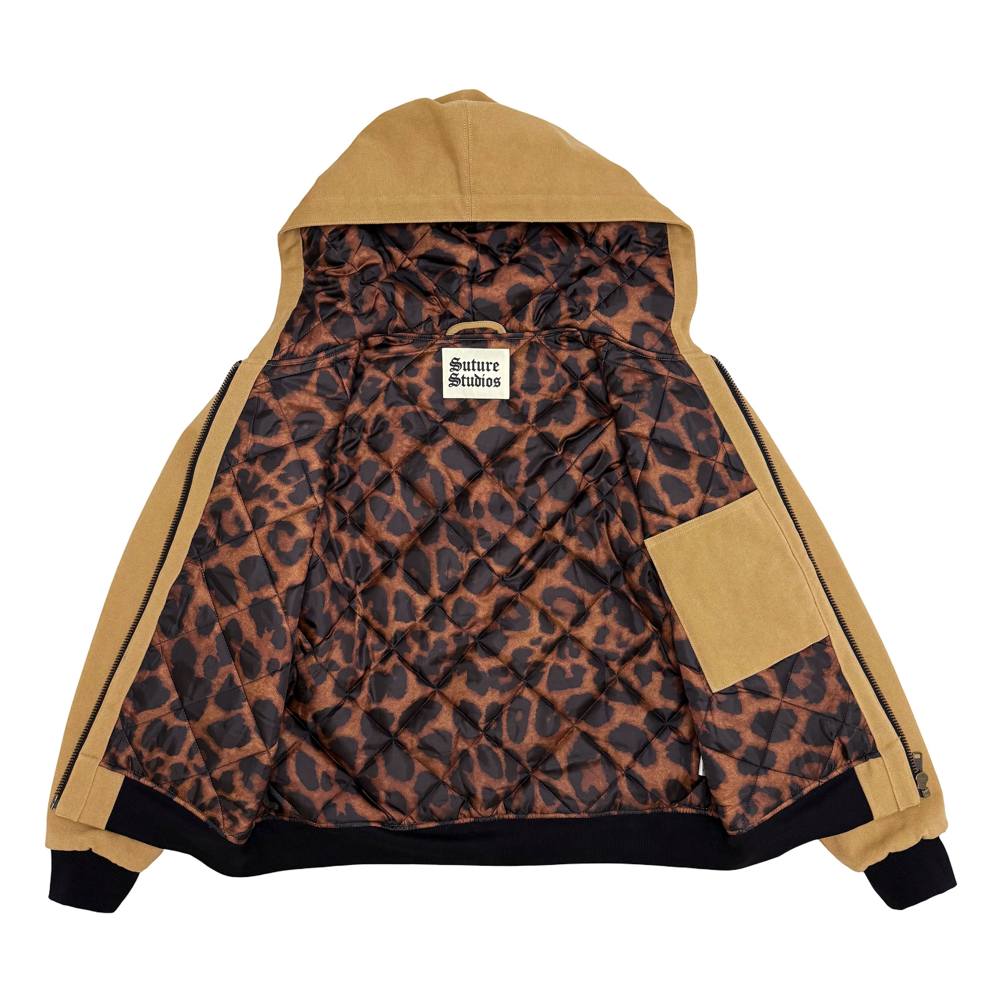 Carhartt Suture Studios 16oz. Canvas Hooded Work Jacket Camel Leopard Size US S / EU 44-46 / 1 - 3 Thumbnail