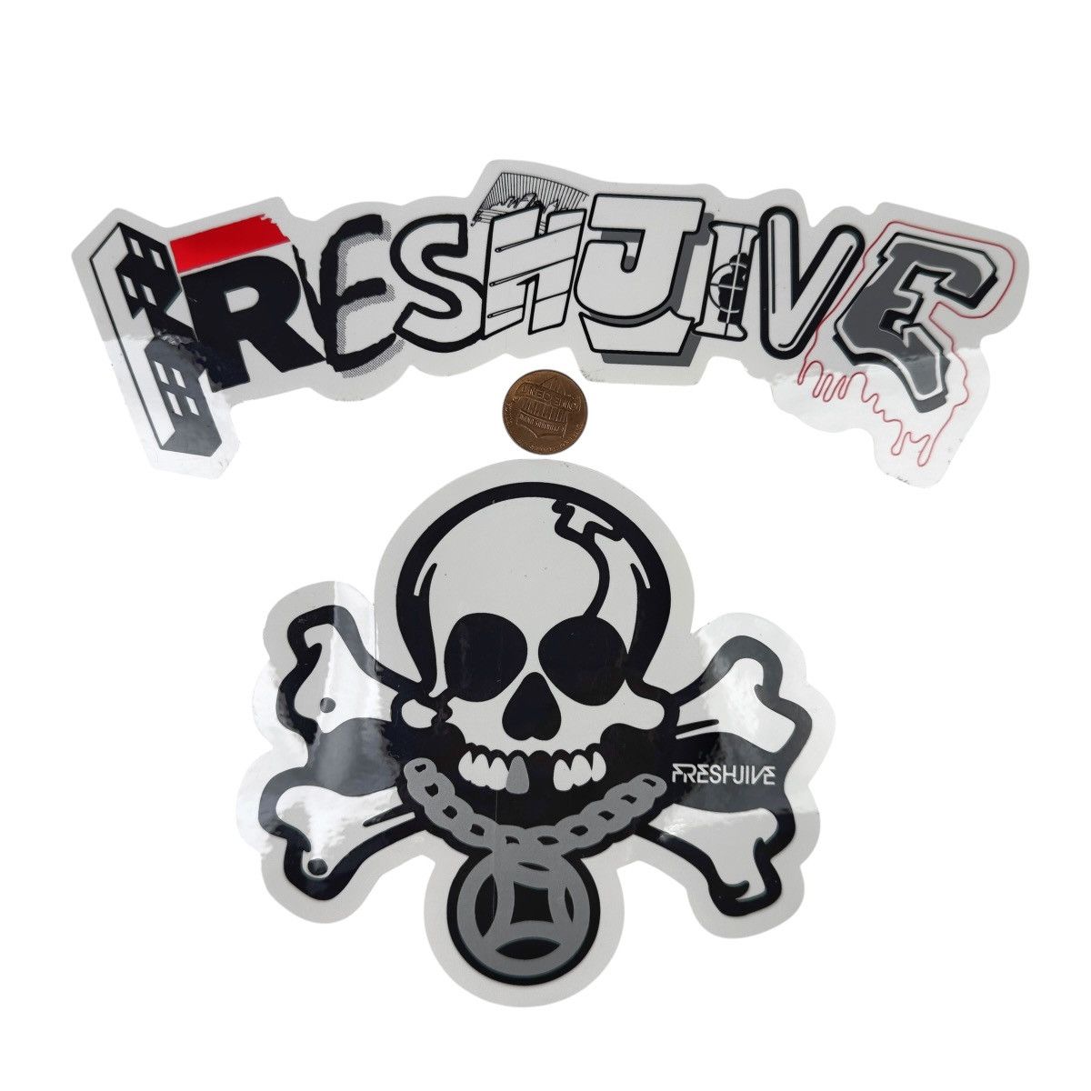 Freshjive Vintage FRESHJIVE Stickers Lot of 2 Skate Streetwear Size ONE SIZE - 1 Thumbnail