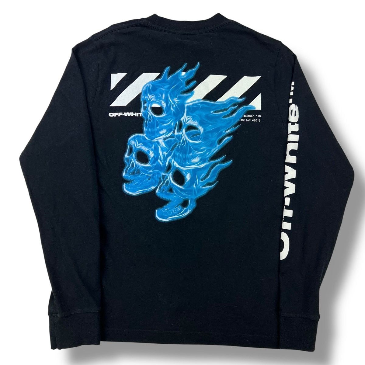 Off-White Off-White Skull Flame Long Sleeve T Shirt Size US M / EU 48-50 / 2 - 2 Thumbnail