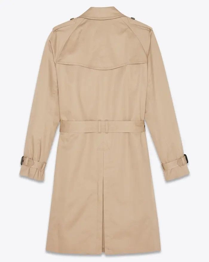 Saint Laurent Paris o1bcso1str0425 Trench Coat in Beige Size US L / EU 52-54 / 3 - 2 Thumbnail