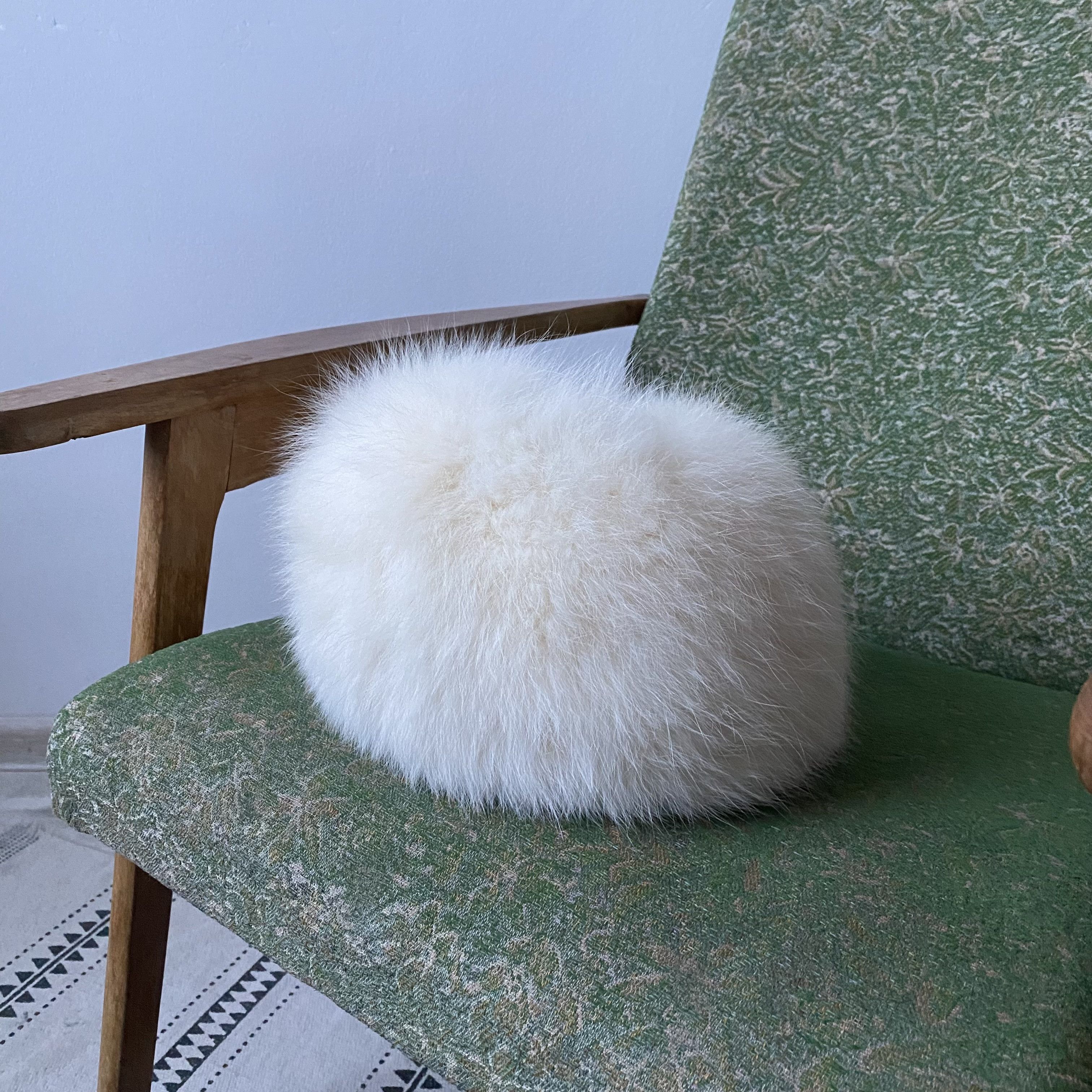 If Six Was Nine Oldmoney Vintage 90s Fluffy Real Fur Hat Luxury Size ONE SIZE - 6 Thumbnail