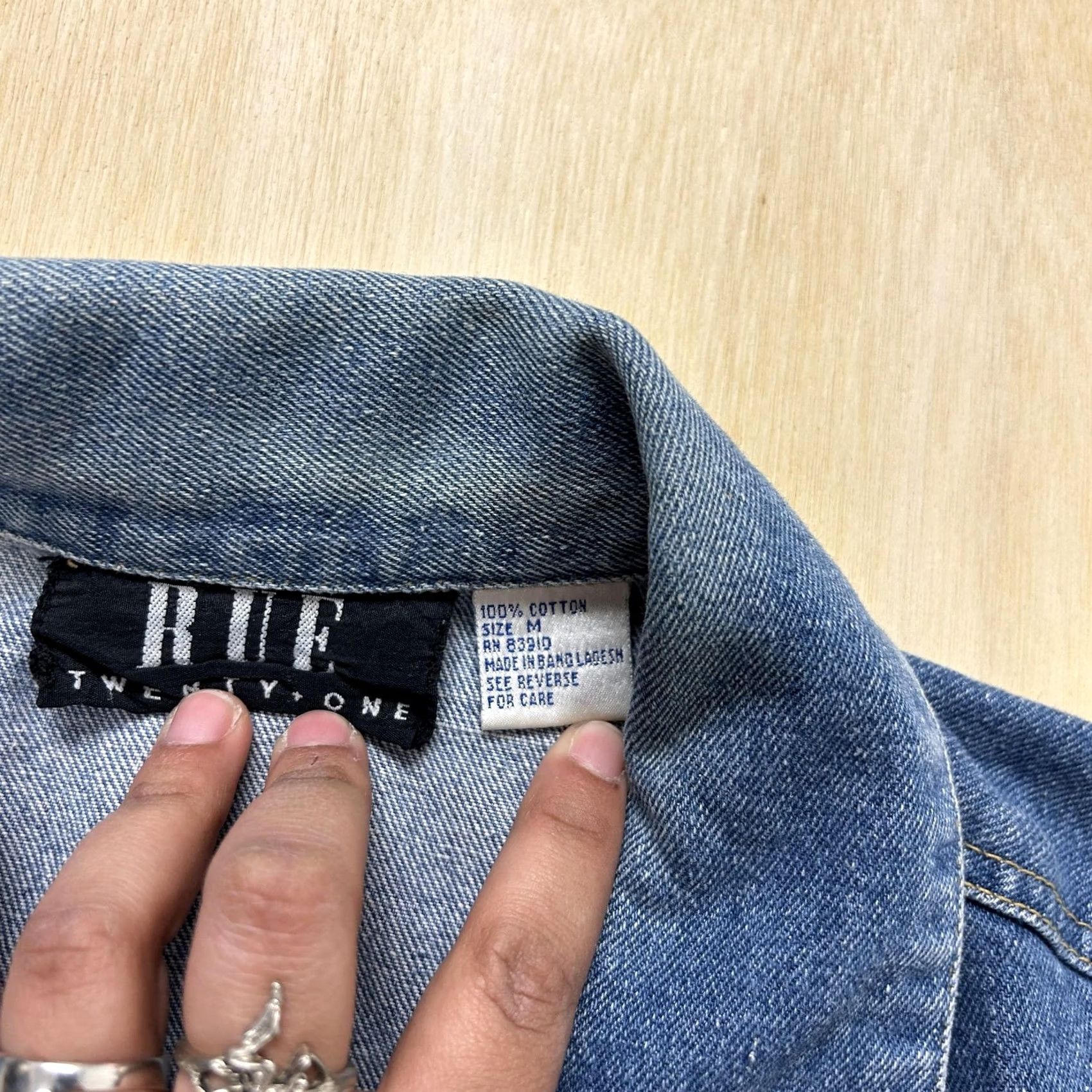 Denime Y2K Rue Twenty-One Vest Womens Medium Blue Denim Button Front Collared Pockets Size M / US 6-8 / IT 42-44 - 5 Thumbnail