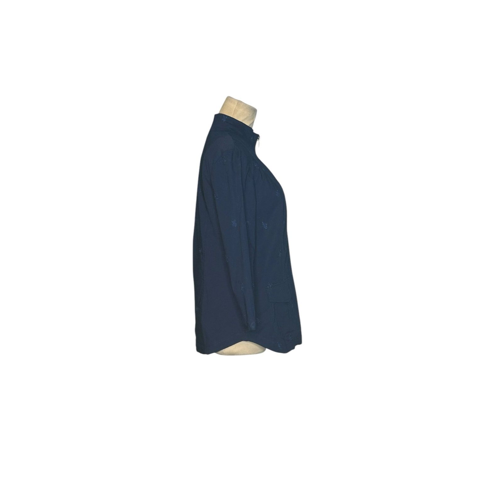 Chicos Chico's navy blue floral embroidered jacket size 0 - small Size S / US 4 / IT 40 - 13 Thumbnail