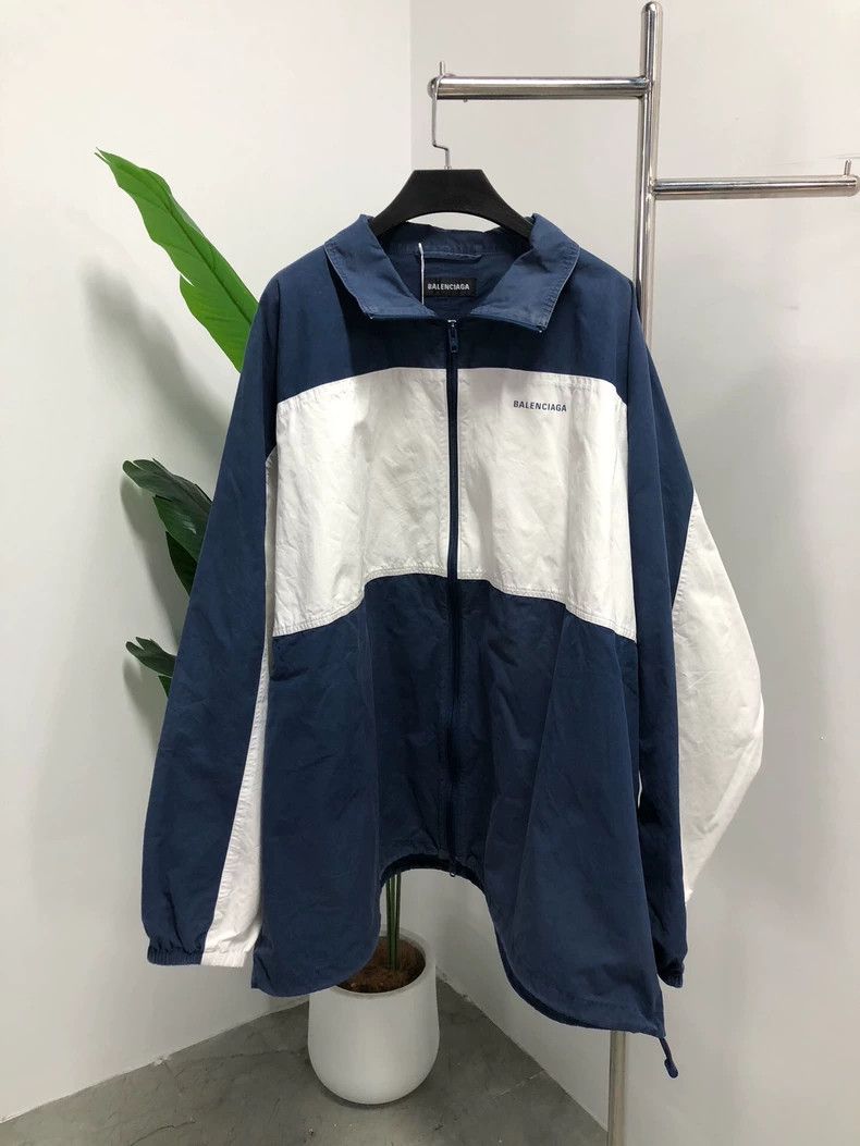 Balenciaga Balenciaga Blue White Zip-up Jacket - dmc Size US L / EU 52-54 / 3 - 1 Thumbnail